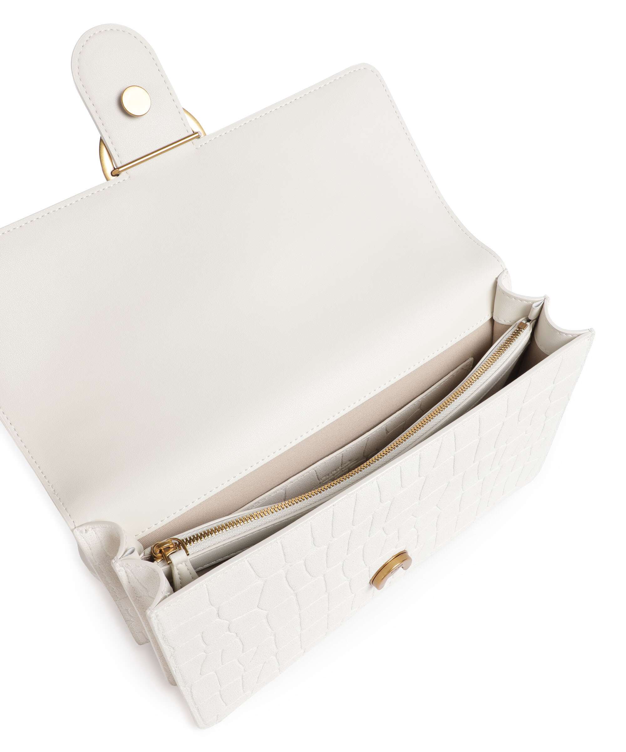 Pinko Love One Classic Shoulder bag bianco nembo/antique gold - Image 6