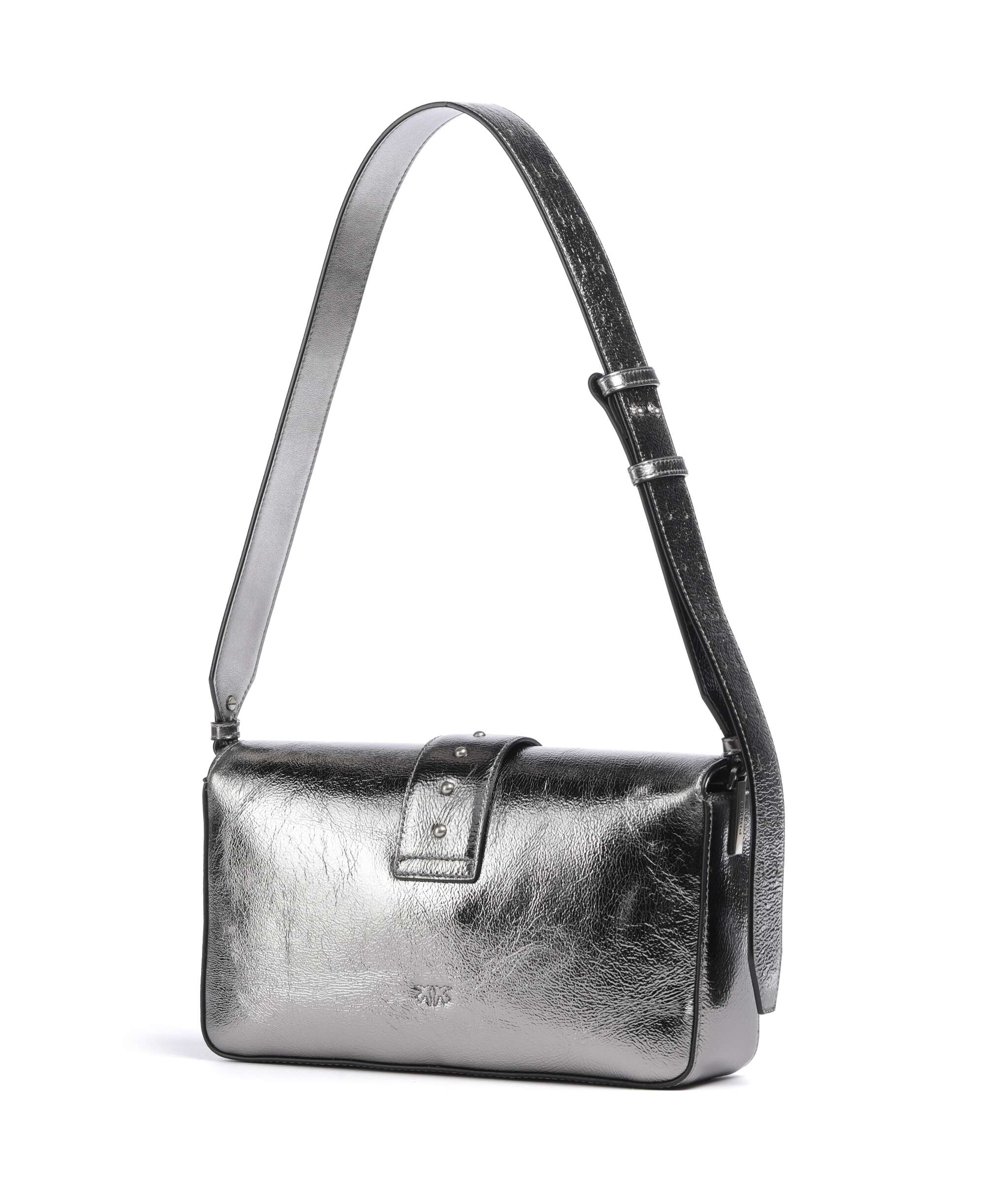 Pinko Love One Classic Slouchy Shoulder bag antracite/old silver - Image 2