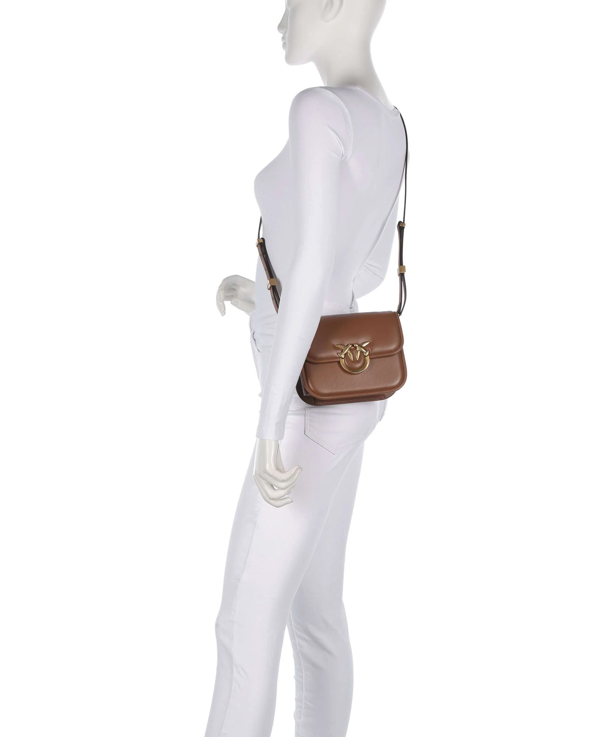 Pinko Love One Mini Crossbody bag marrone/leone/antique gold - Image 3