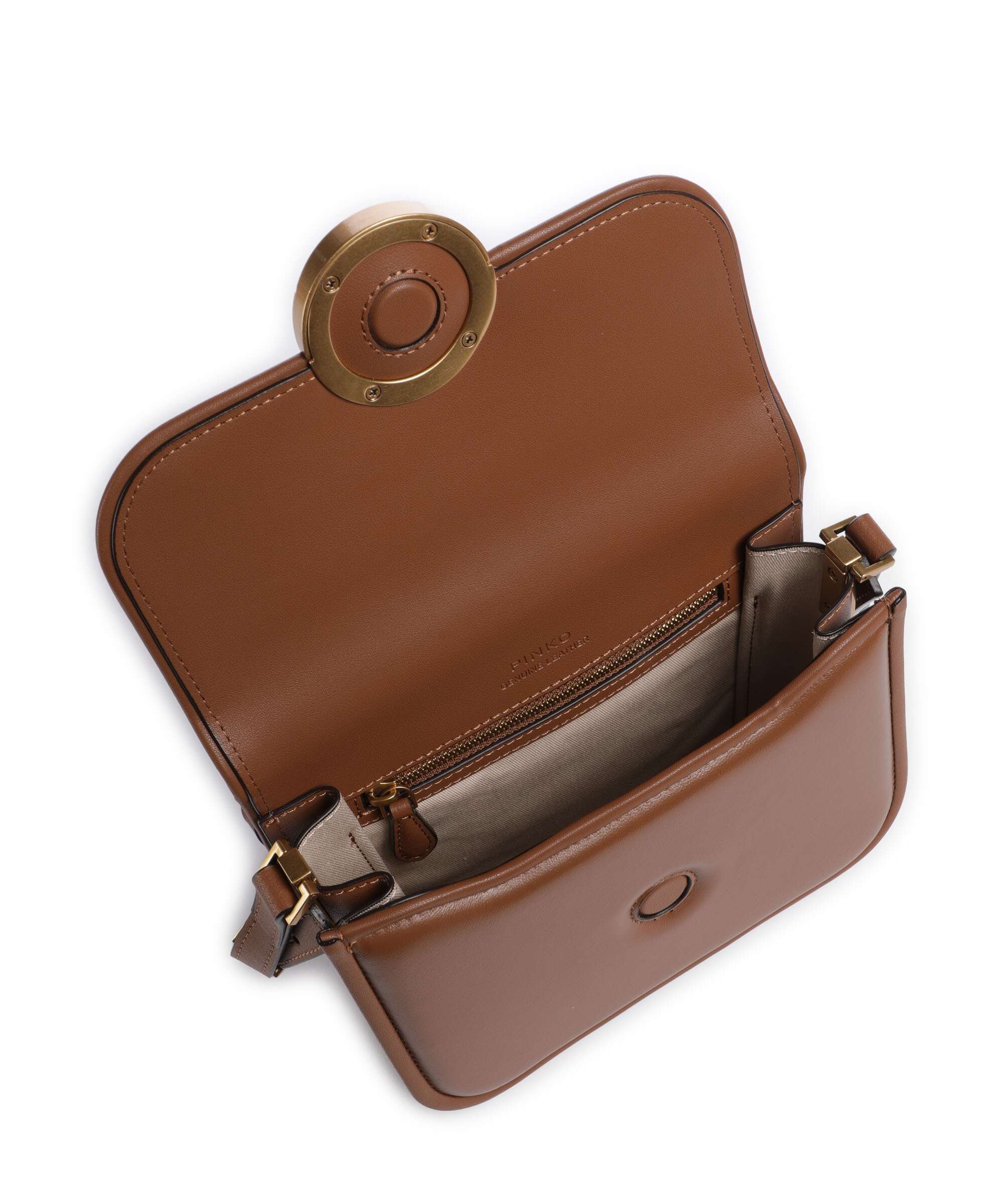 Pinko Love One Mini Crossbody bag marrone/leone/antique gold - Image 6