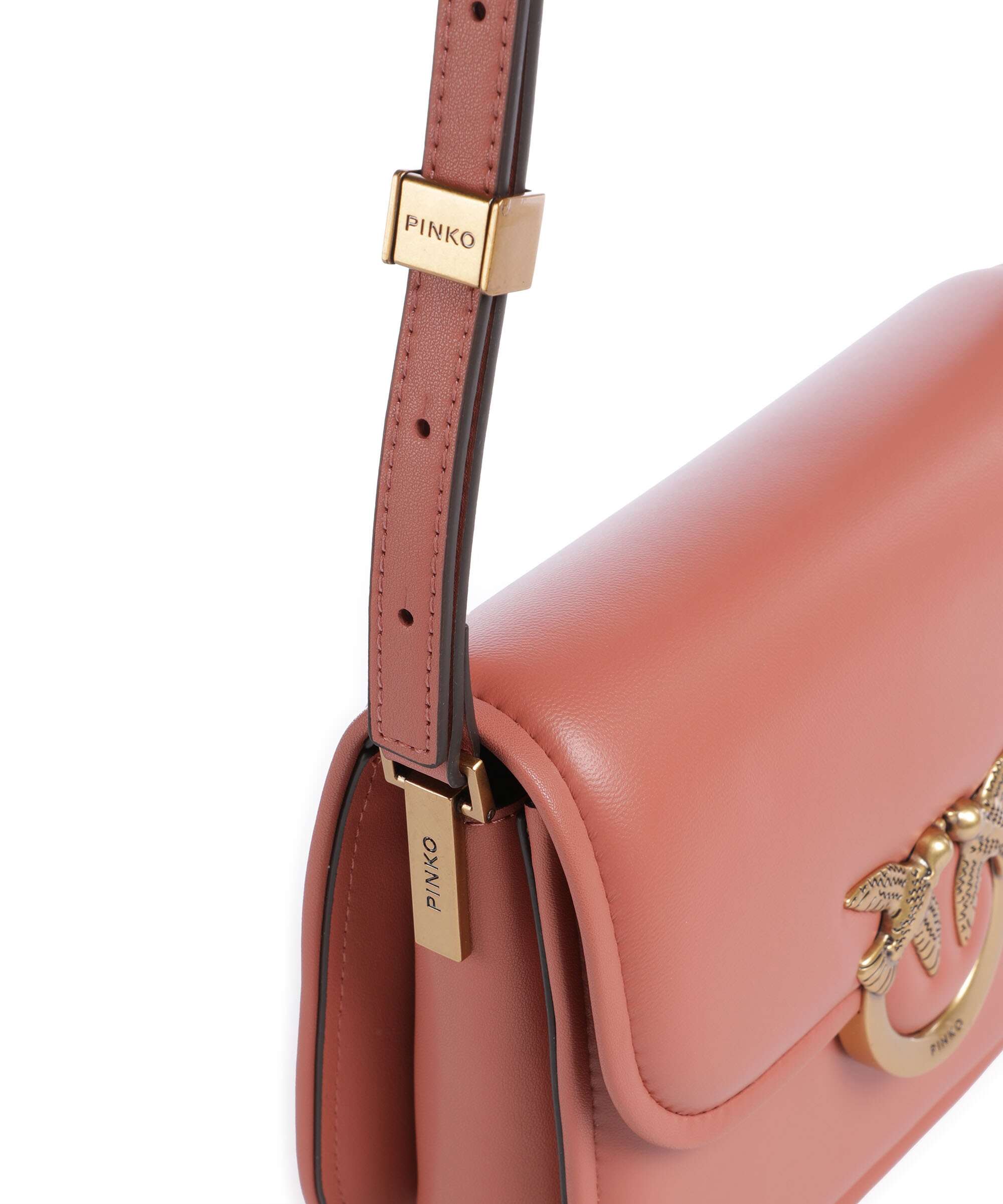 Pinko Love One Mini Crossbody bag marrone aragona/antique gold - Image 4