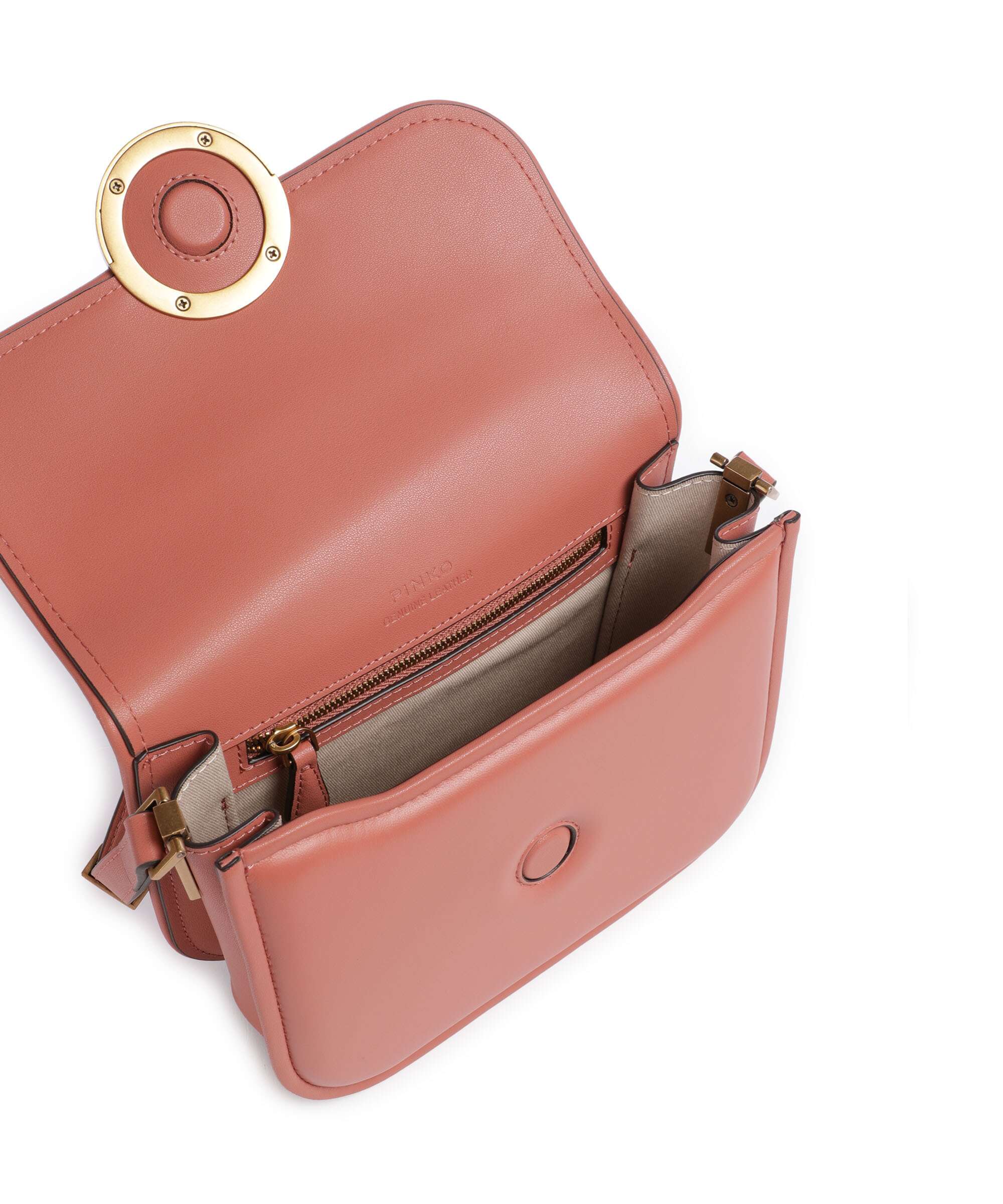 Pinko Love One Mini Crossbody bag marrone aragona/antique gold - Image 6