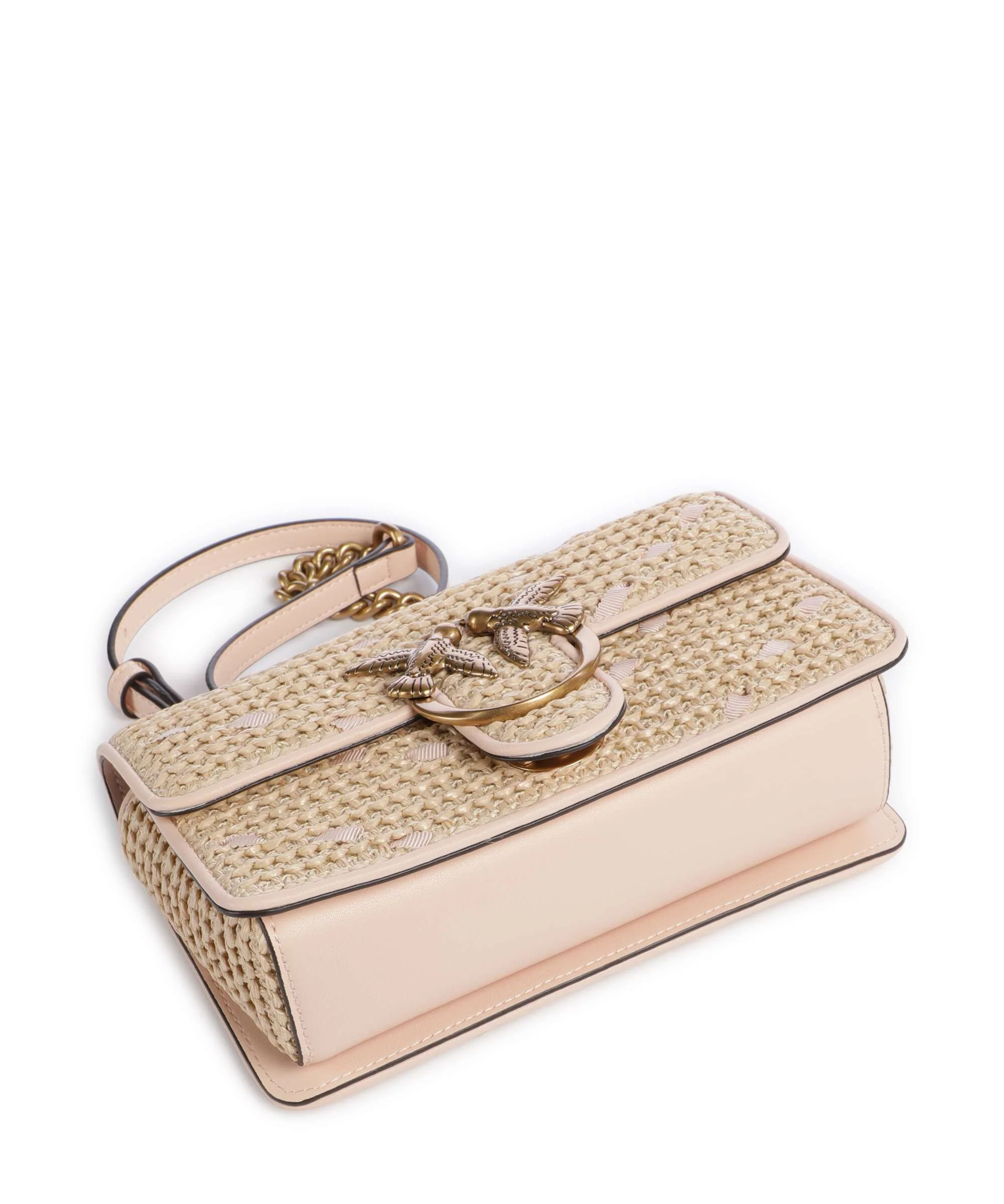 Pinko Love One Mini Crossbody bag paglia/rosa/antique gold - Image 5