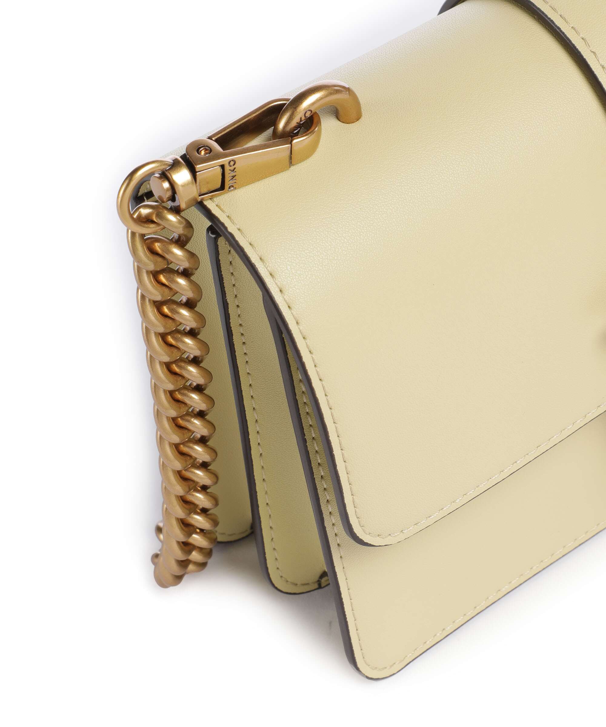 Pinko Love One Mini Crossbody bag giallo vaniglia/antique gold - Image 4