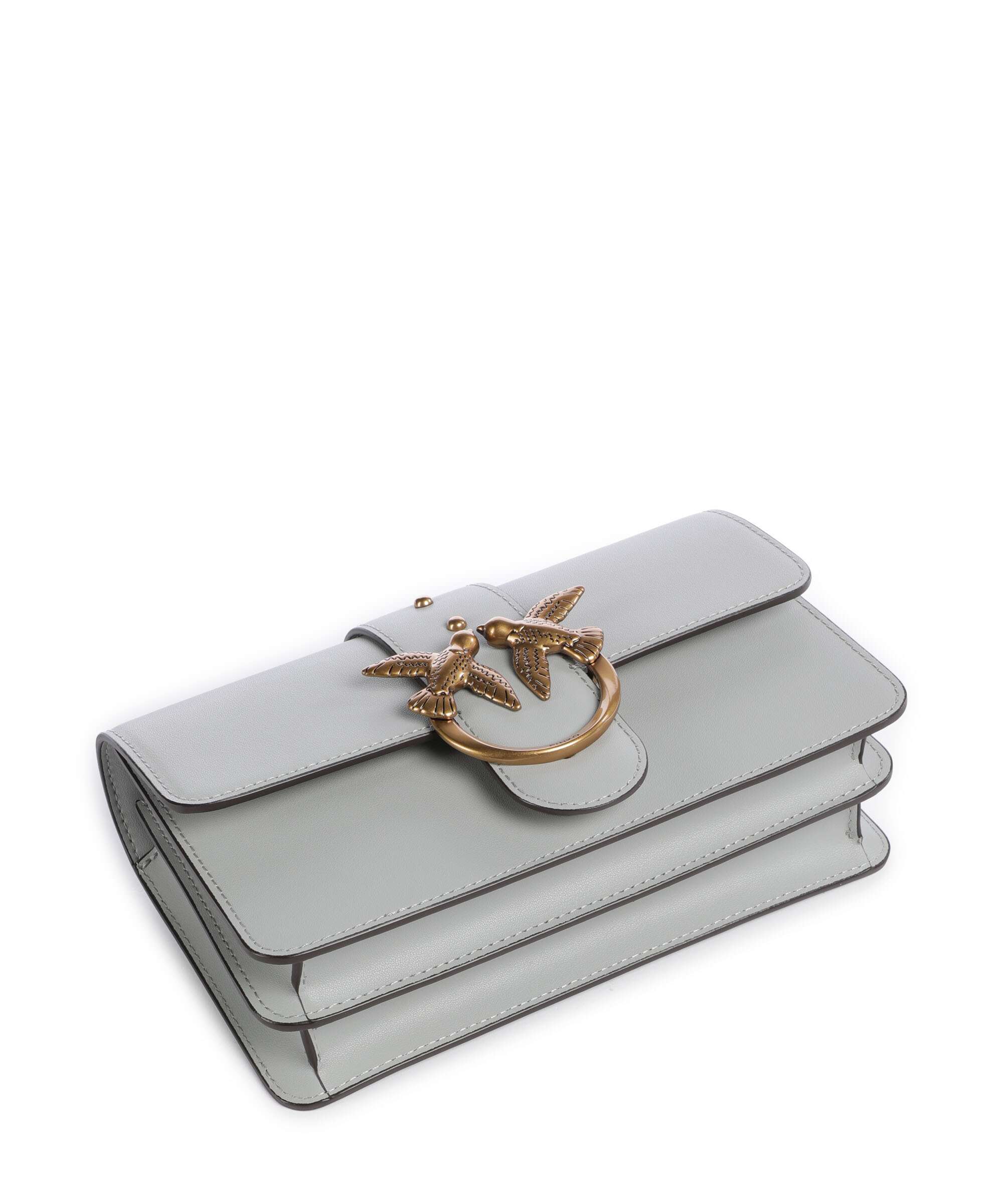 Pinko Love One Mini Crossbody bag grigio perla/antique gold - Image 5