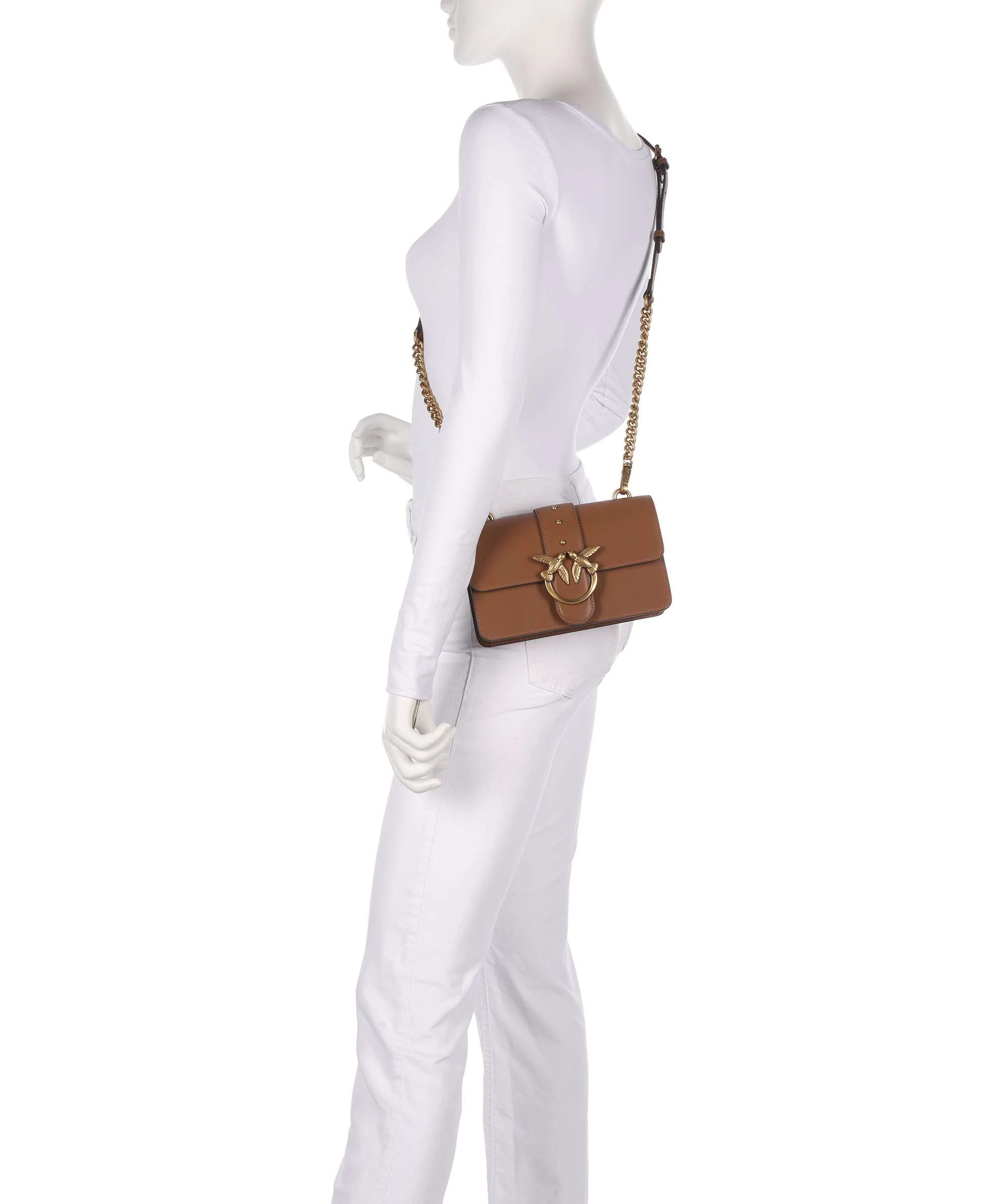 Pinko Love One Mini Crossbody bag marrone/leone/antique gold - Image 3