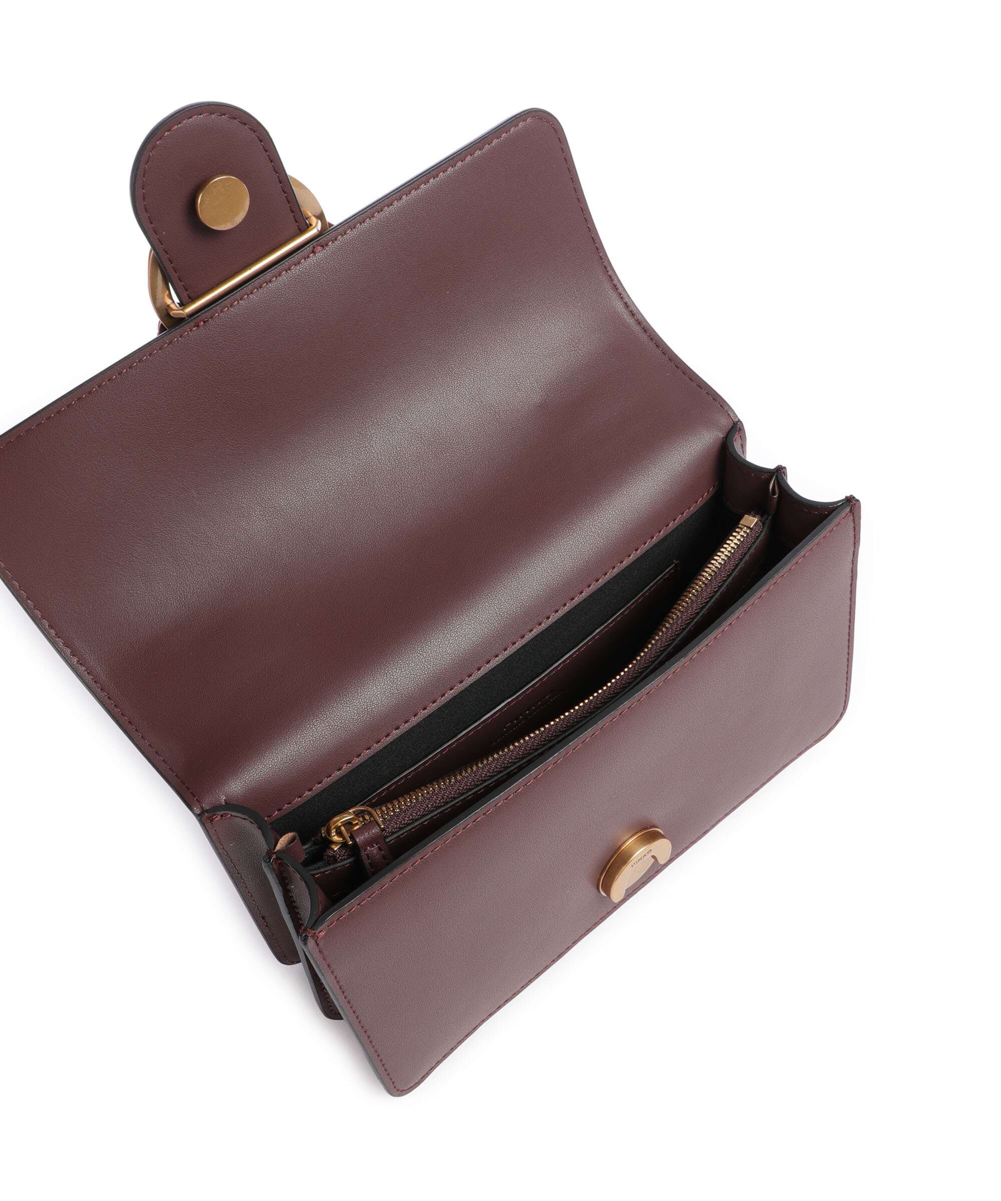 Pinko Love One Mini Crossbody bag cioccolato amaro/antique gold - Image 6