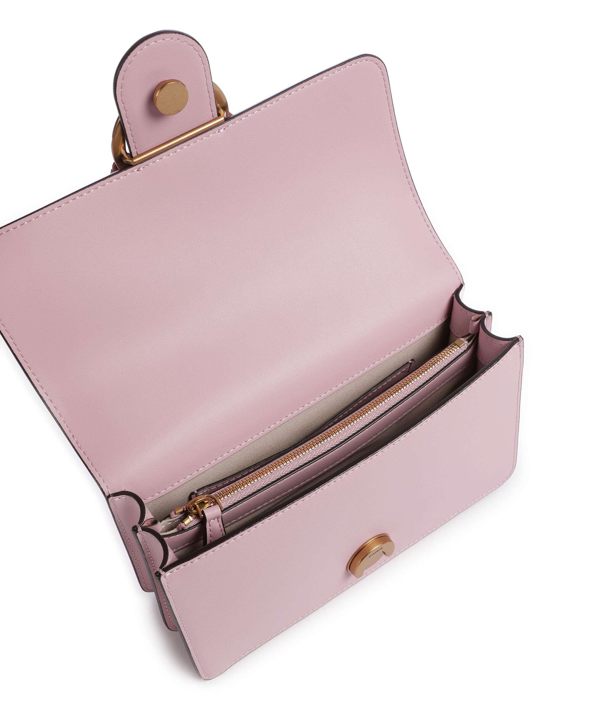 Pinko Love One Mini Crossbody bag rosa chiaro/antique gold - Image 6