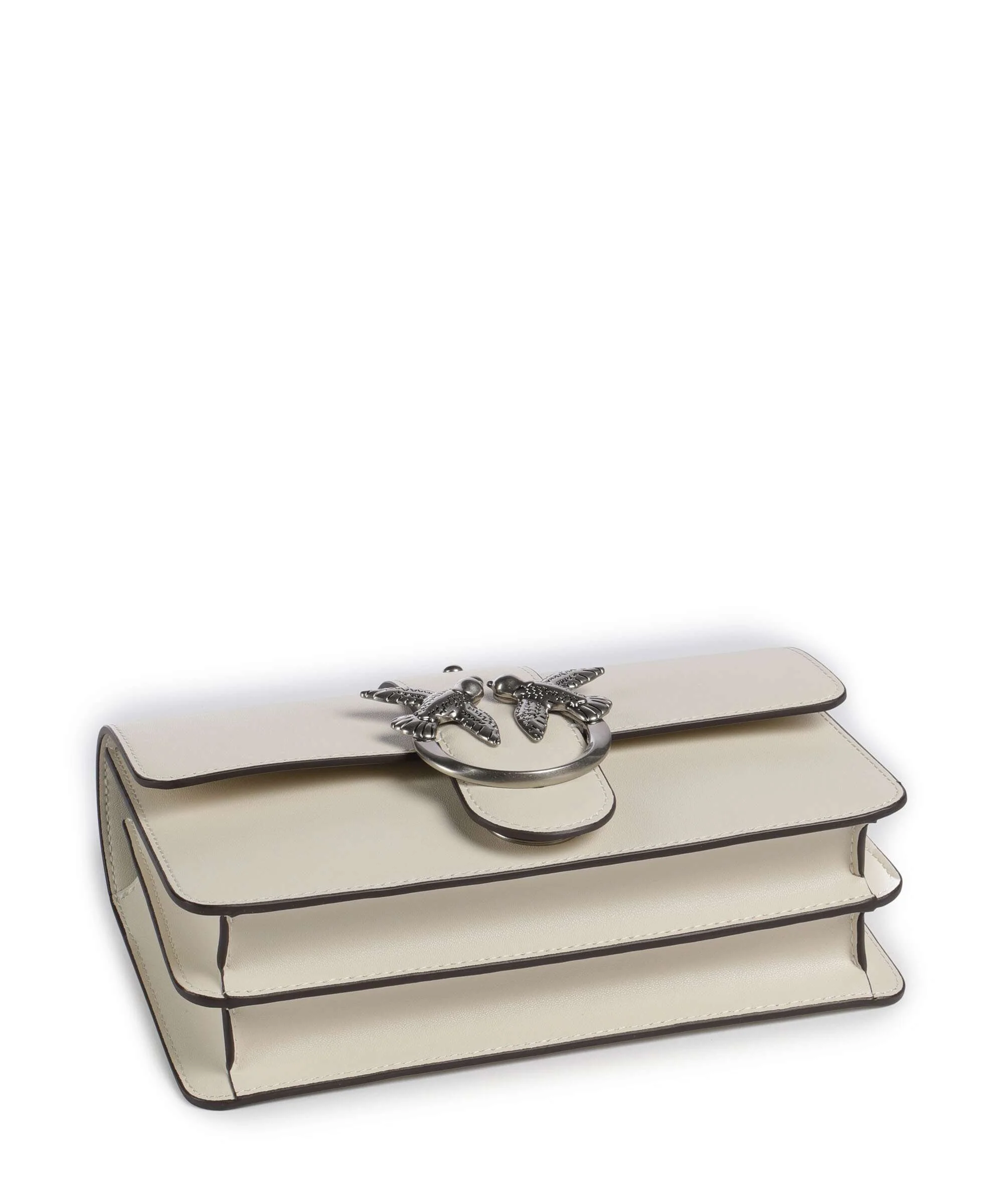 Pinko Love One Mini Crossbody bag bianco seta/old silver - Image 5