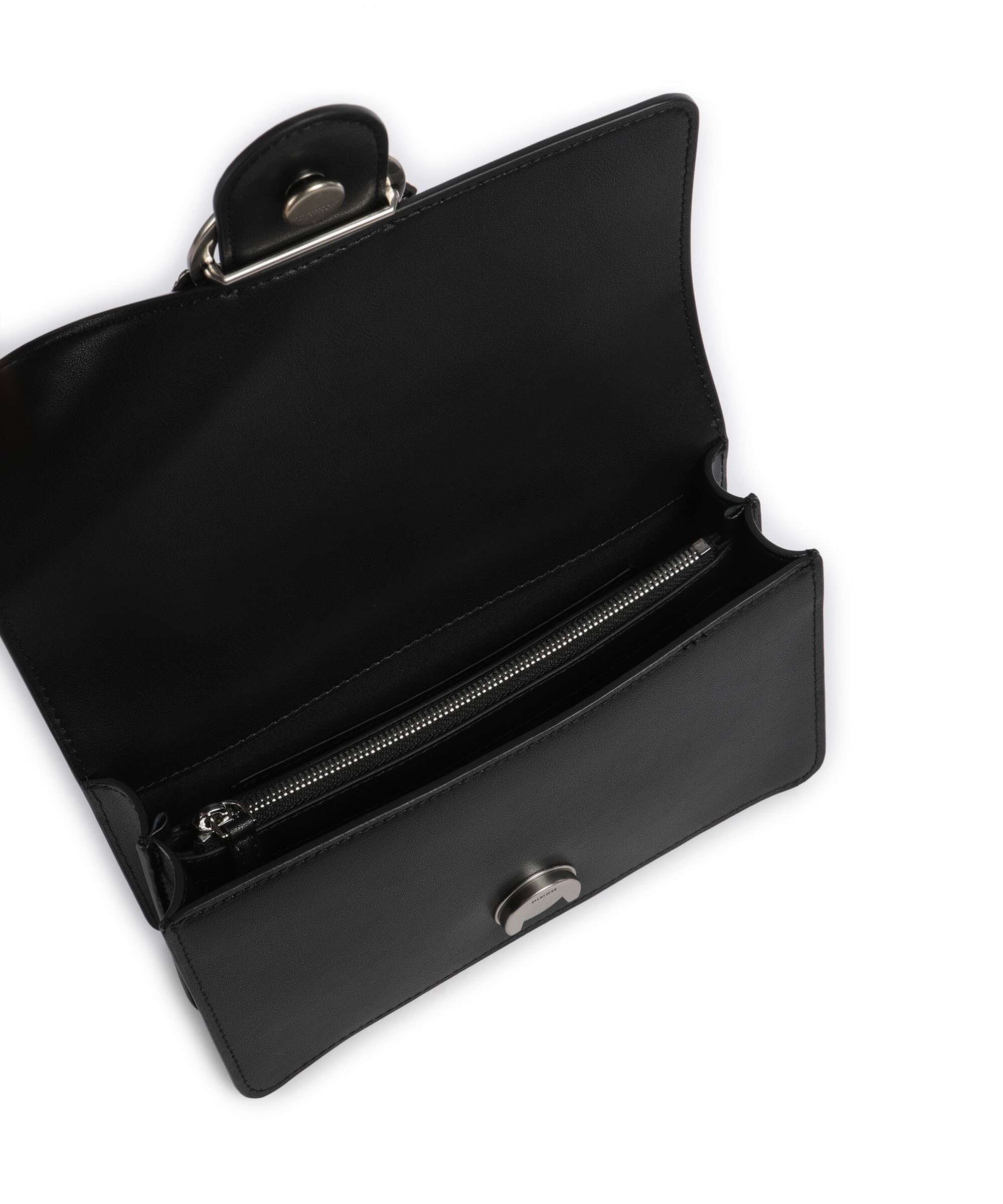 Pinko Love One Mini Crossbody bag nero/old silver - Image 6