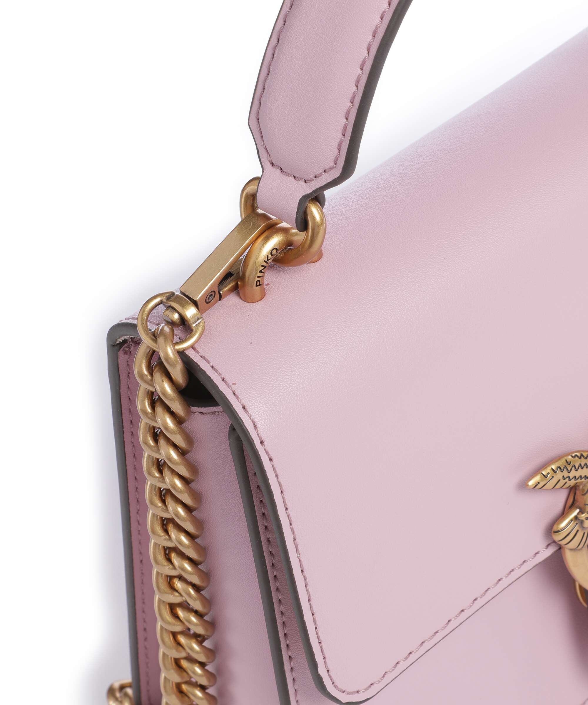 Pinko Love One Mini Handbag rosa chiaro/antique gold - Image 4