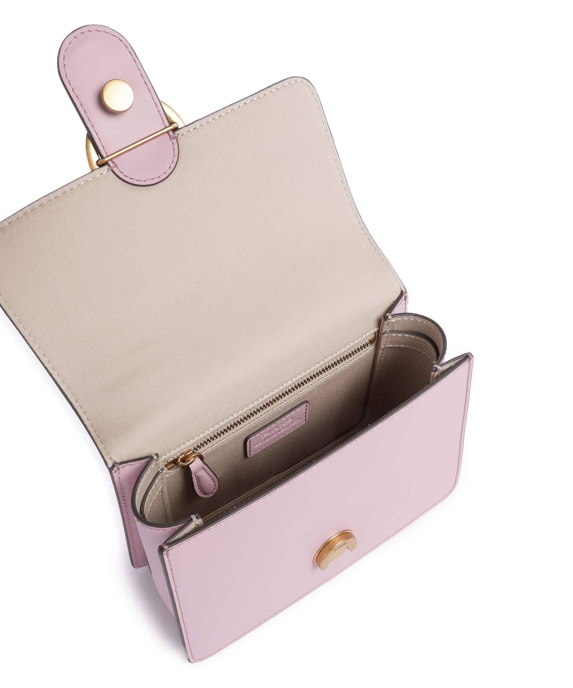 Pinko Love One Mini Handbag rosa chiaro/antique gold - Image 6