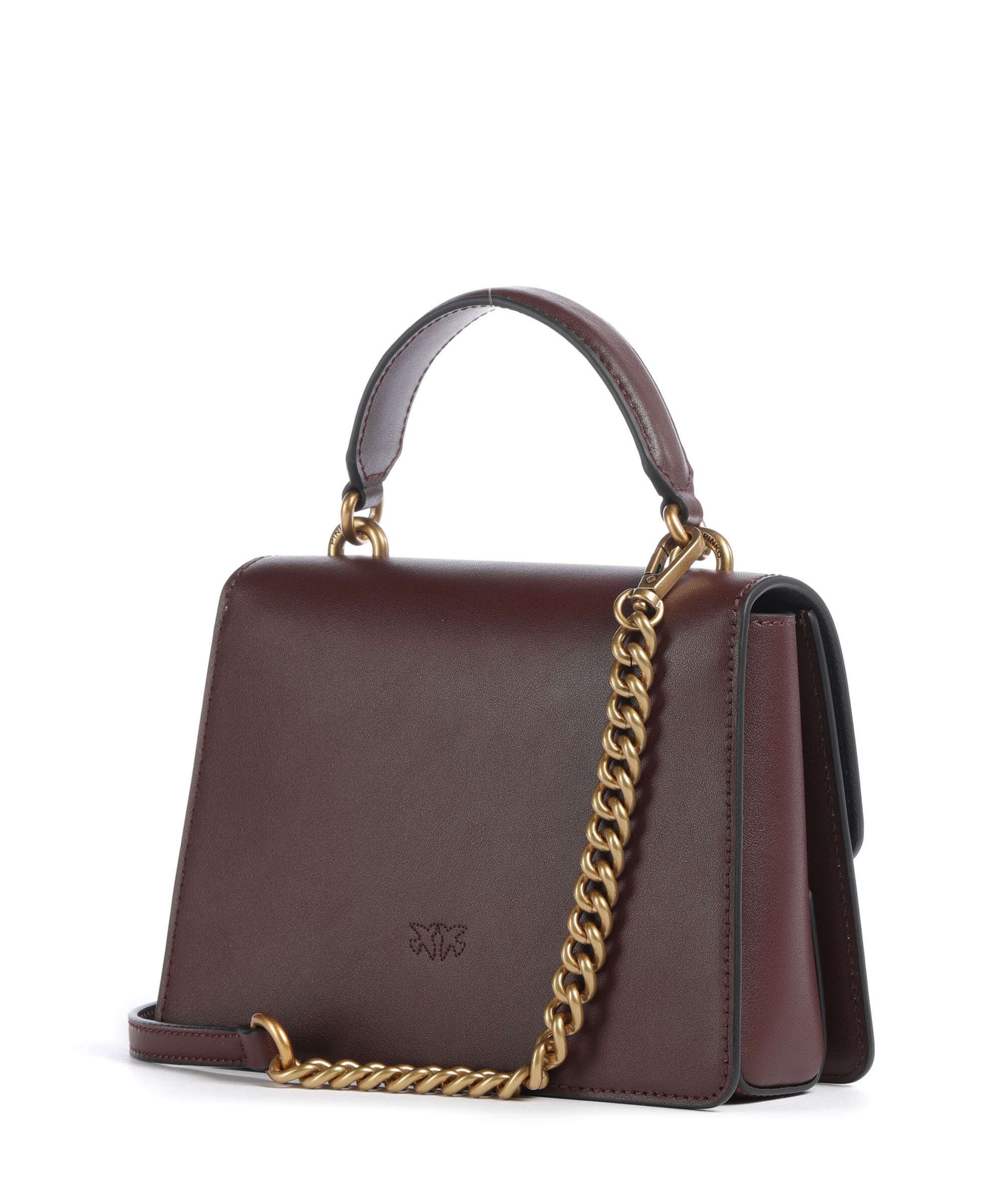 Pinko Love One Mini Handbag burgundy wine/antique gold - Image 2