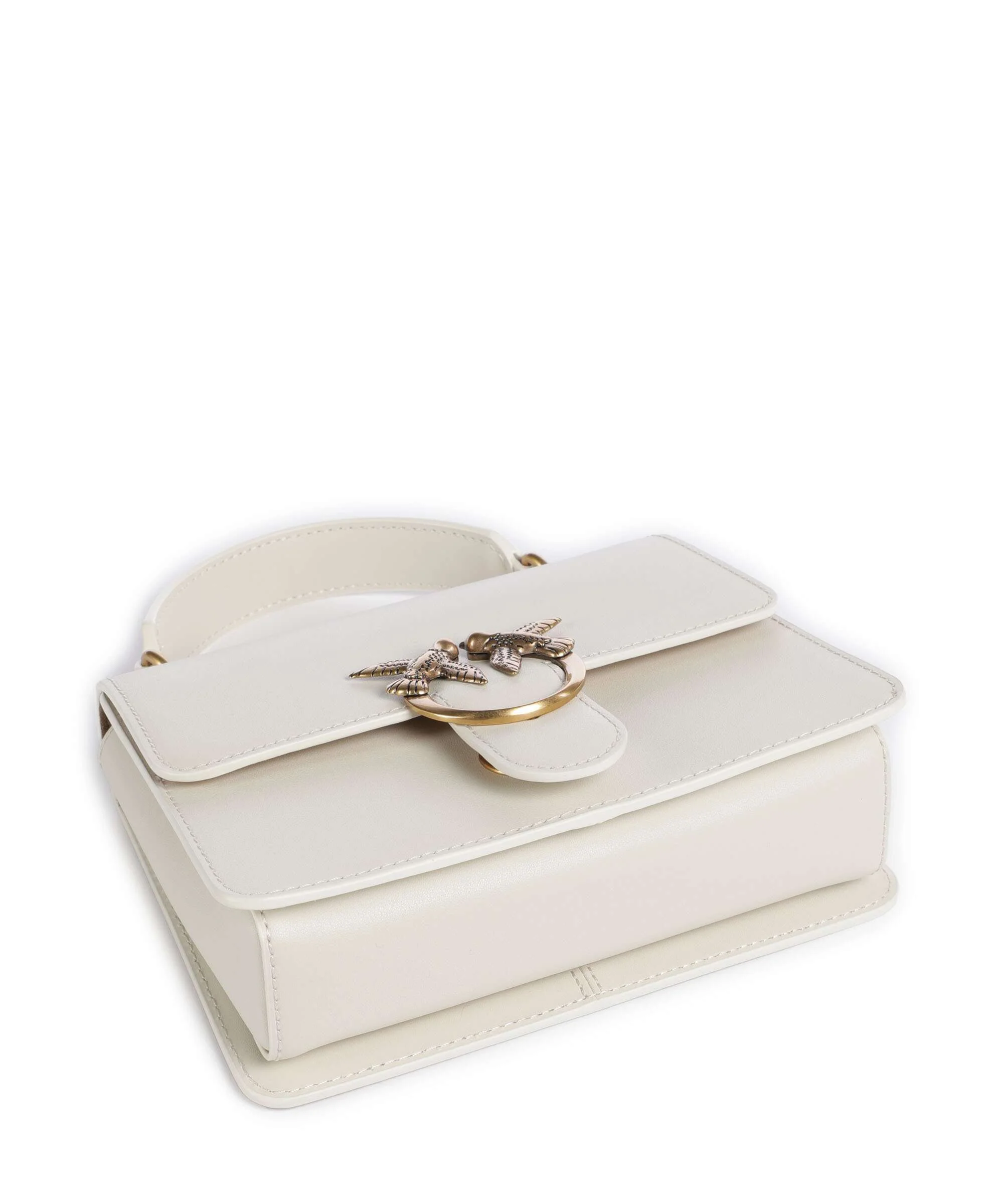 Pinko Love One Mini Handbag bianco seta/antique gold - Image 6