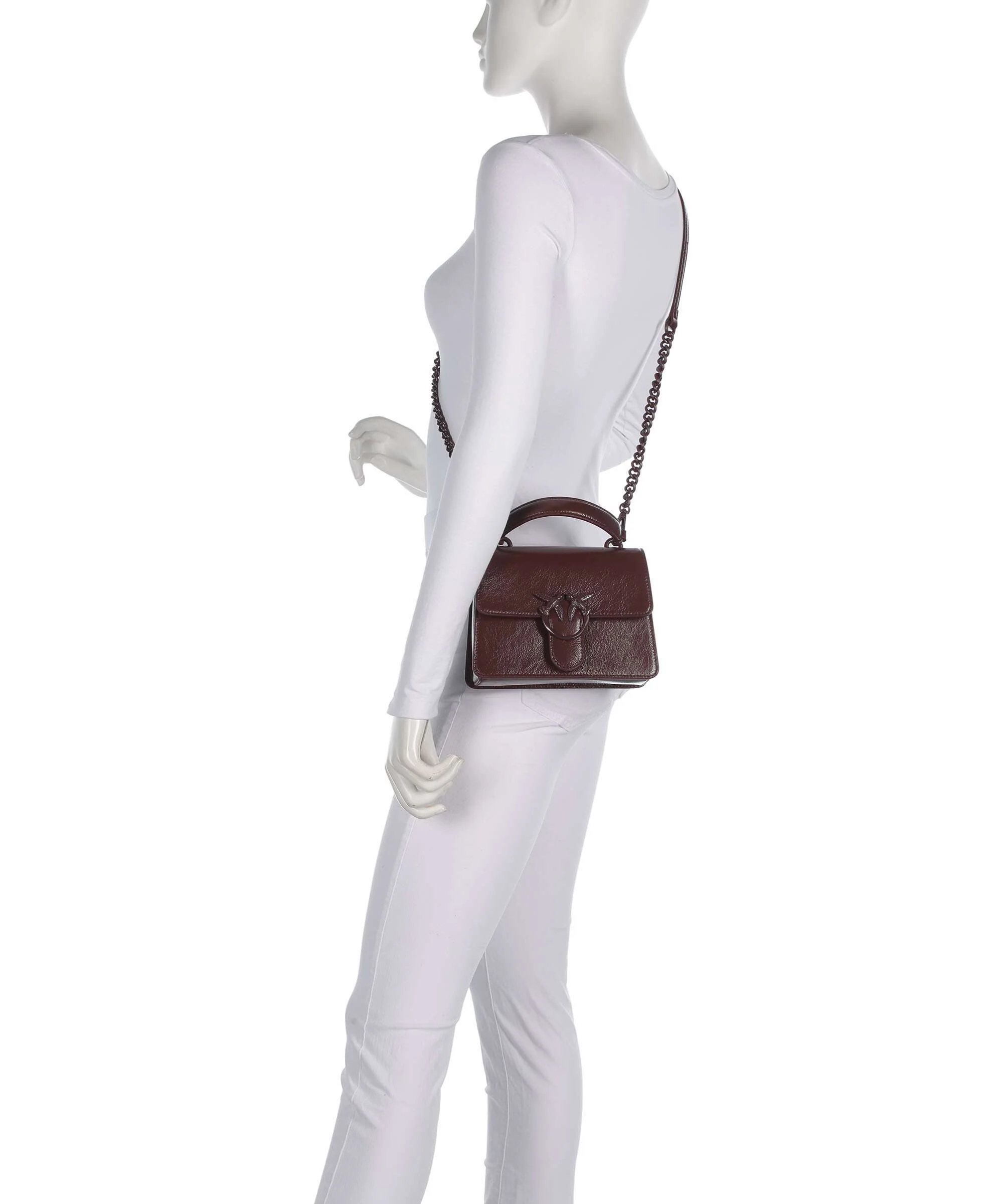 Pinko Love One Mini Handbag burgundy wine - Image 3