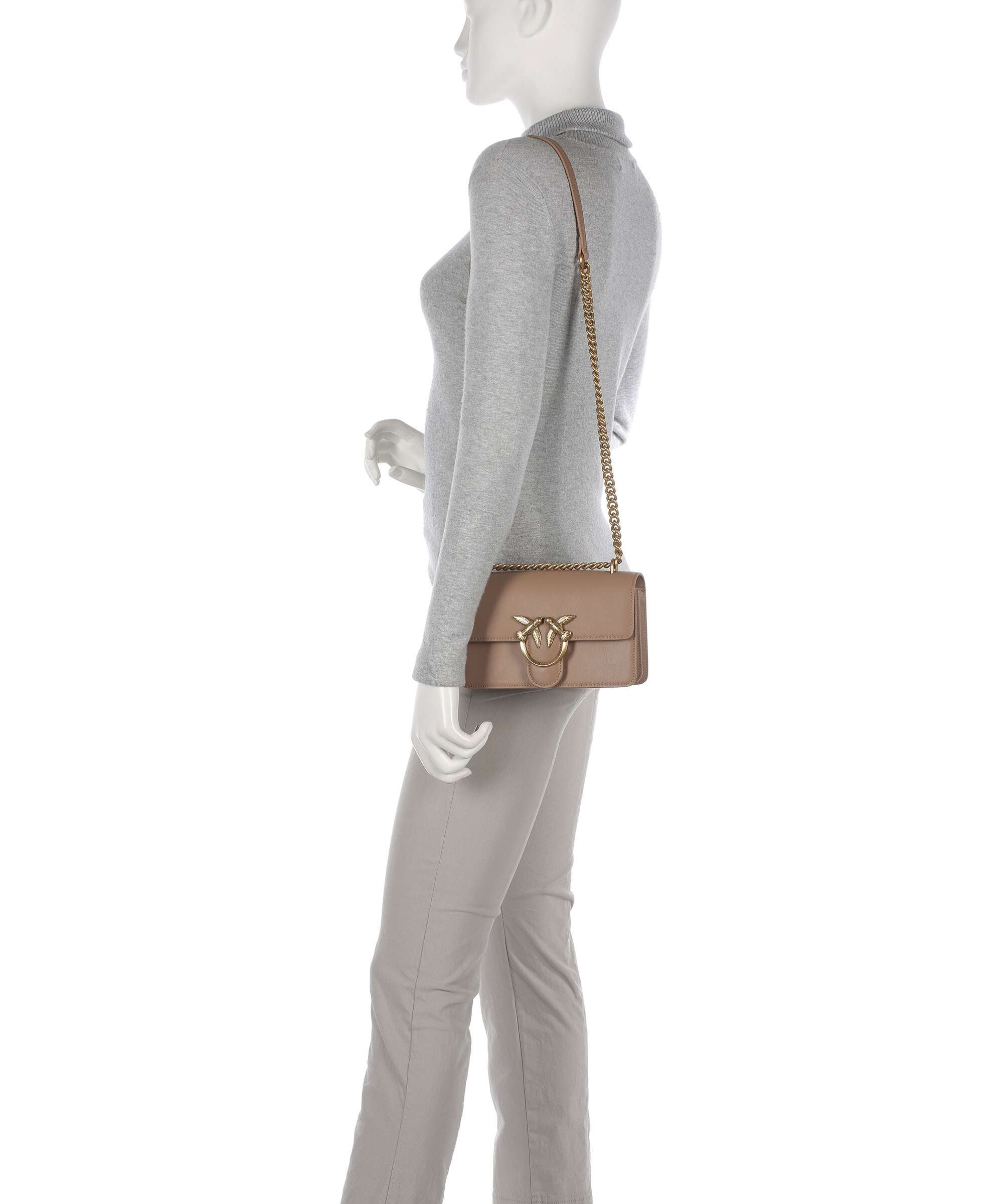 Pinko Love One Mini Shoulder bag biscotto zenzero - Image 3