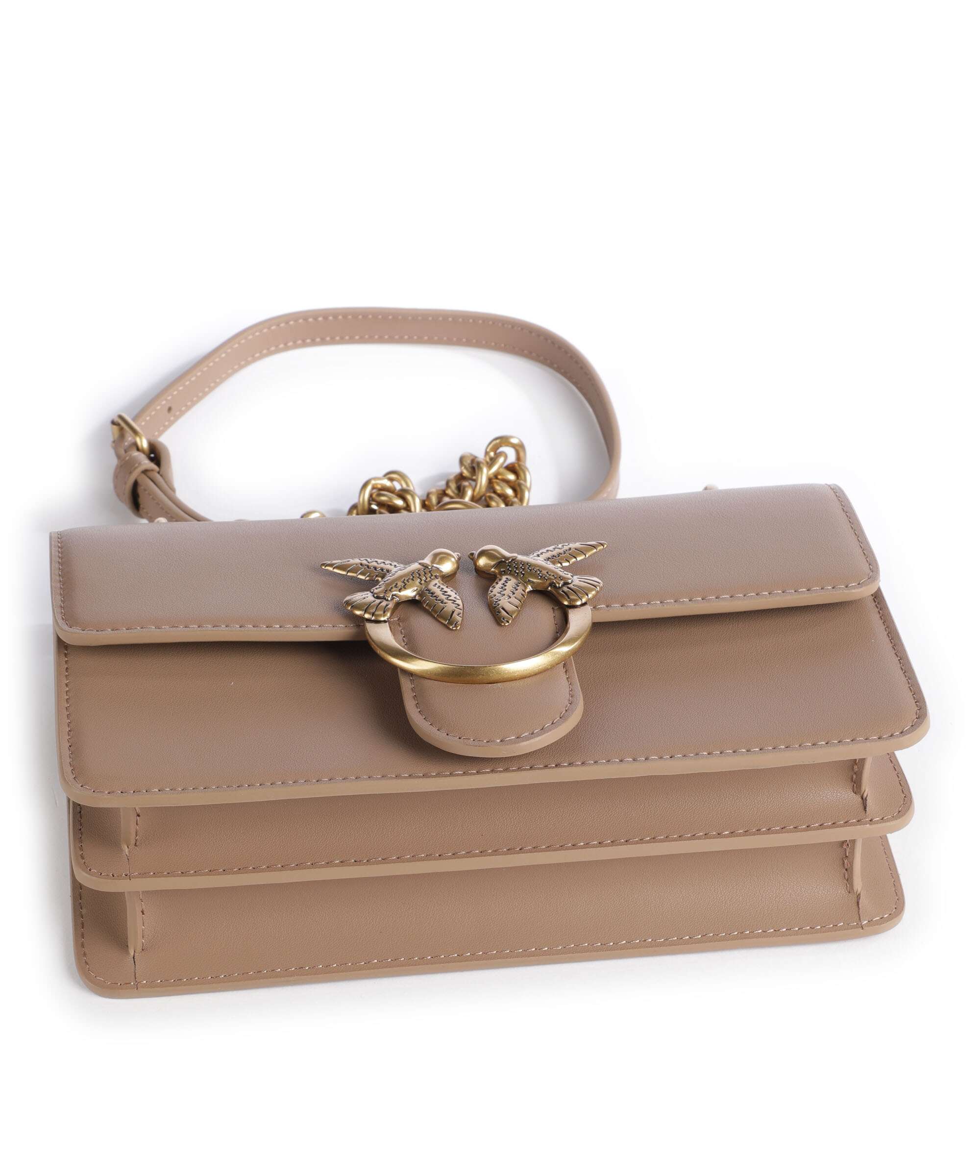 Pinko Love One Mini Shoulder bag biscotto zenzero - Image 5