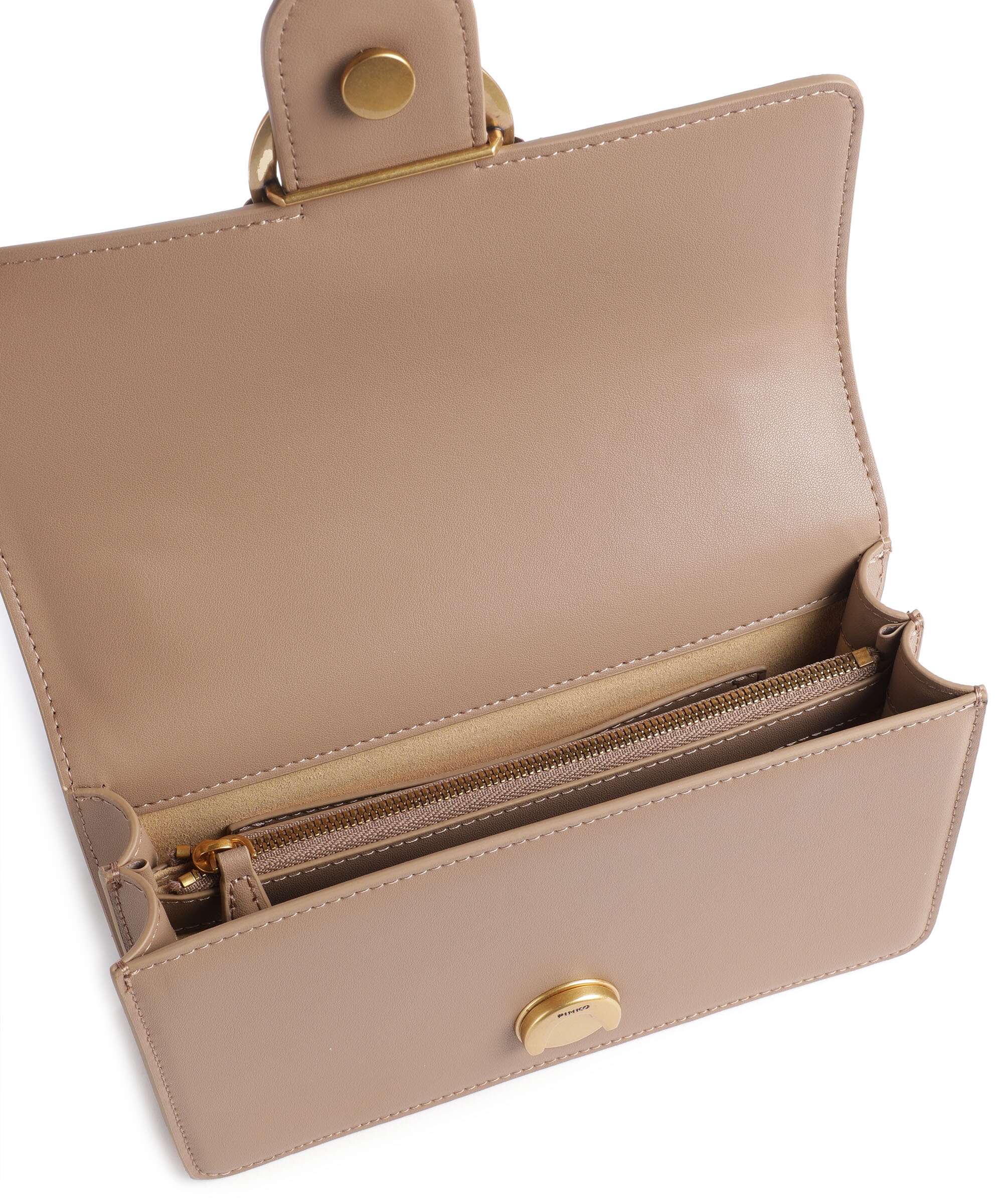 Pinko Love One Mini Shoulder bag biscotto zenzero - Image 6