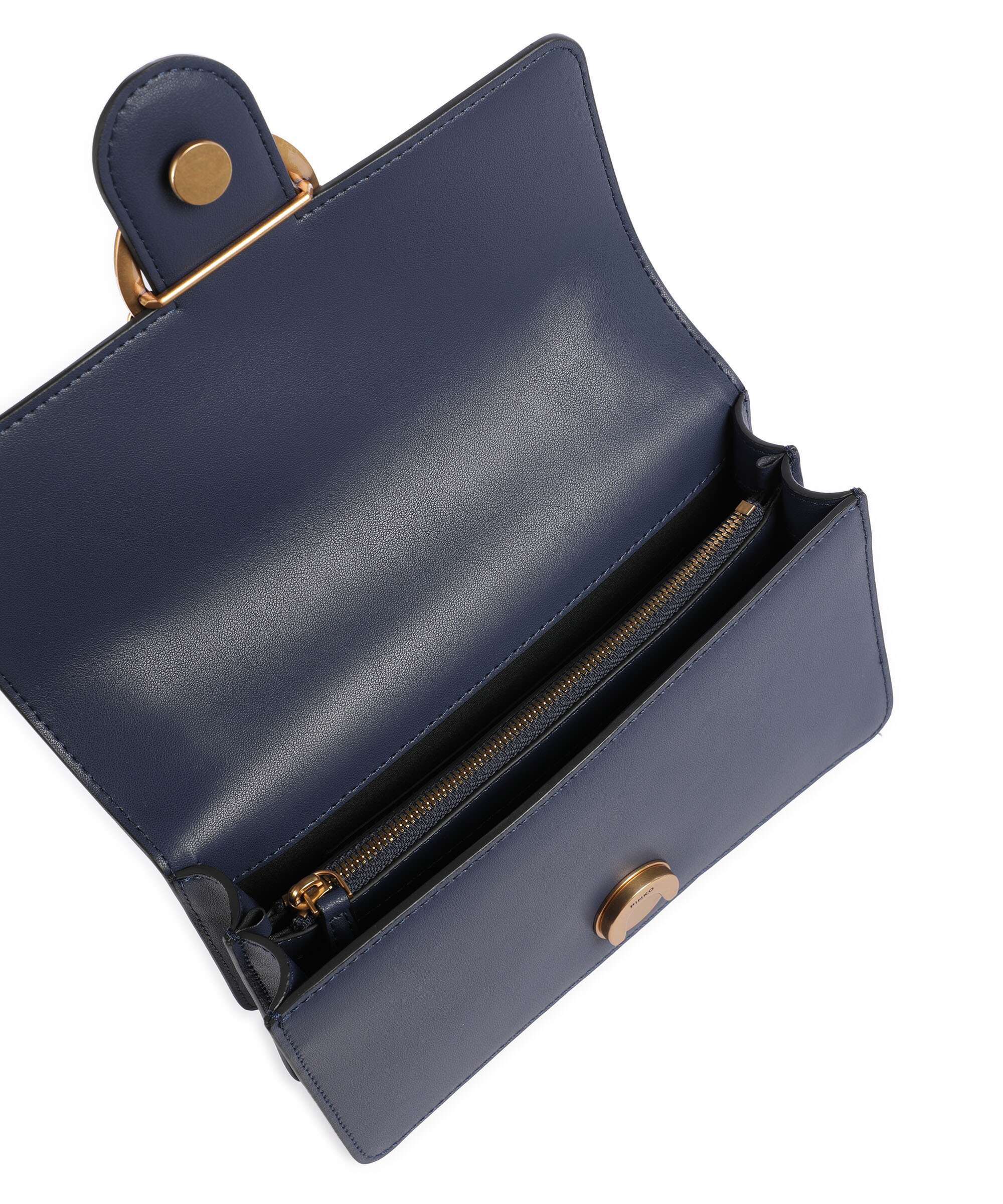 Pinko Love One Mini Shoulder bag blu indaco ombroso/antique gold - Image 7