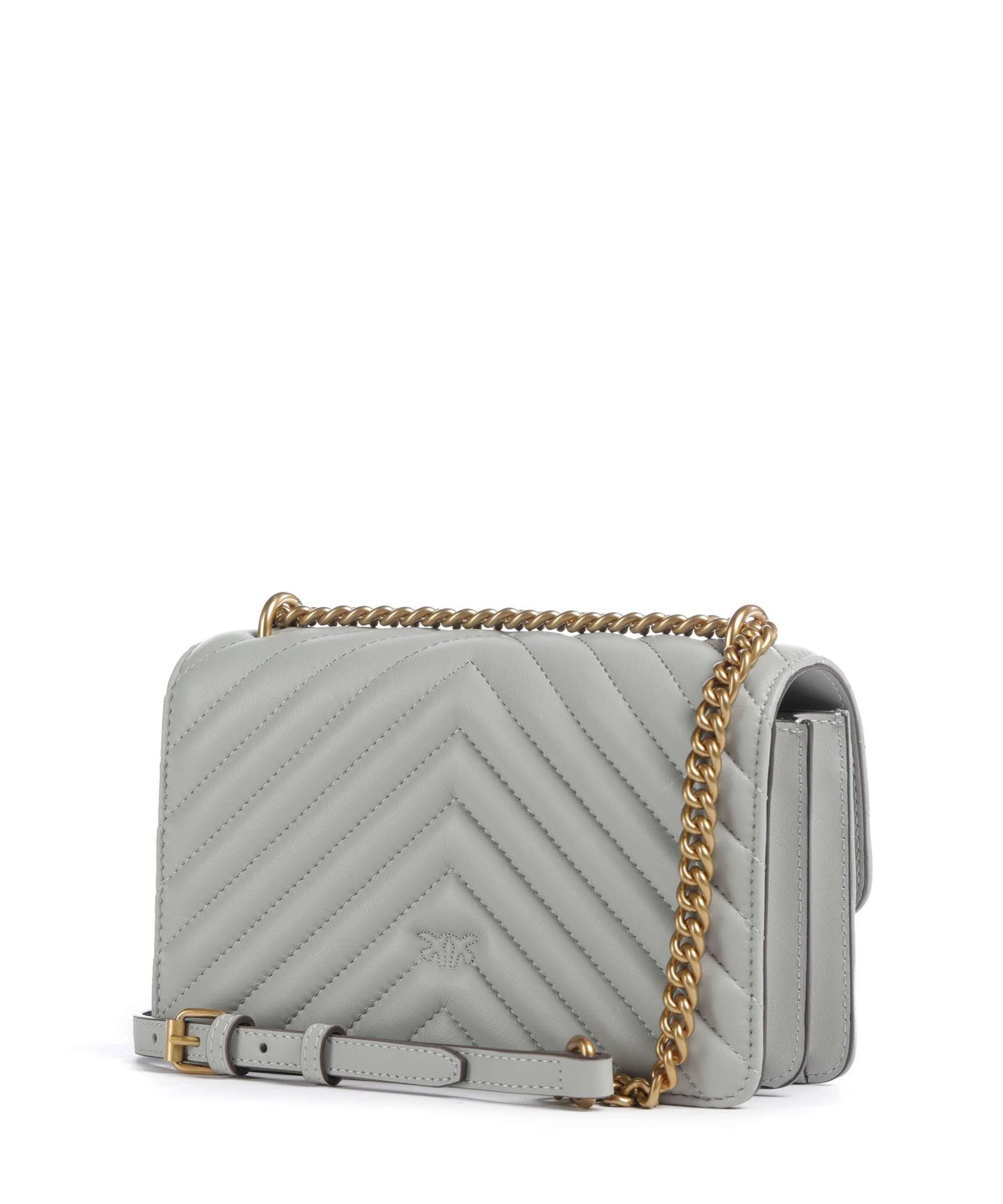 Pinko Love One Mini Shoulder bag grigio perla/antique gold - Image 2