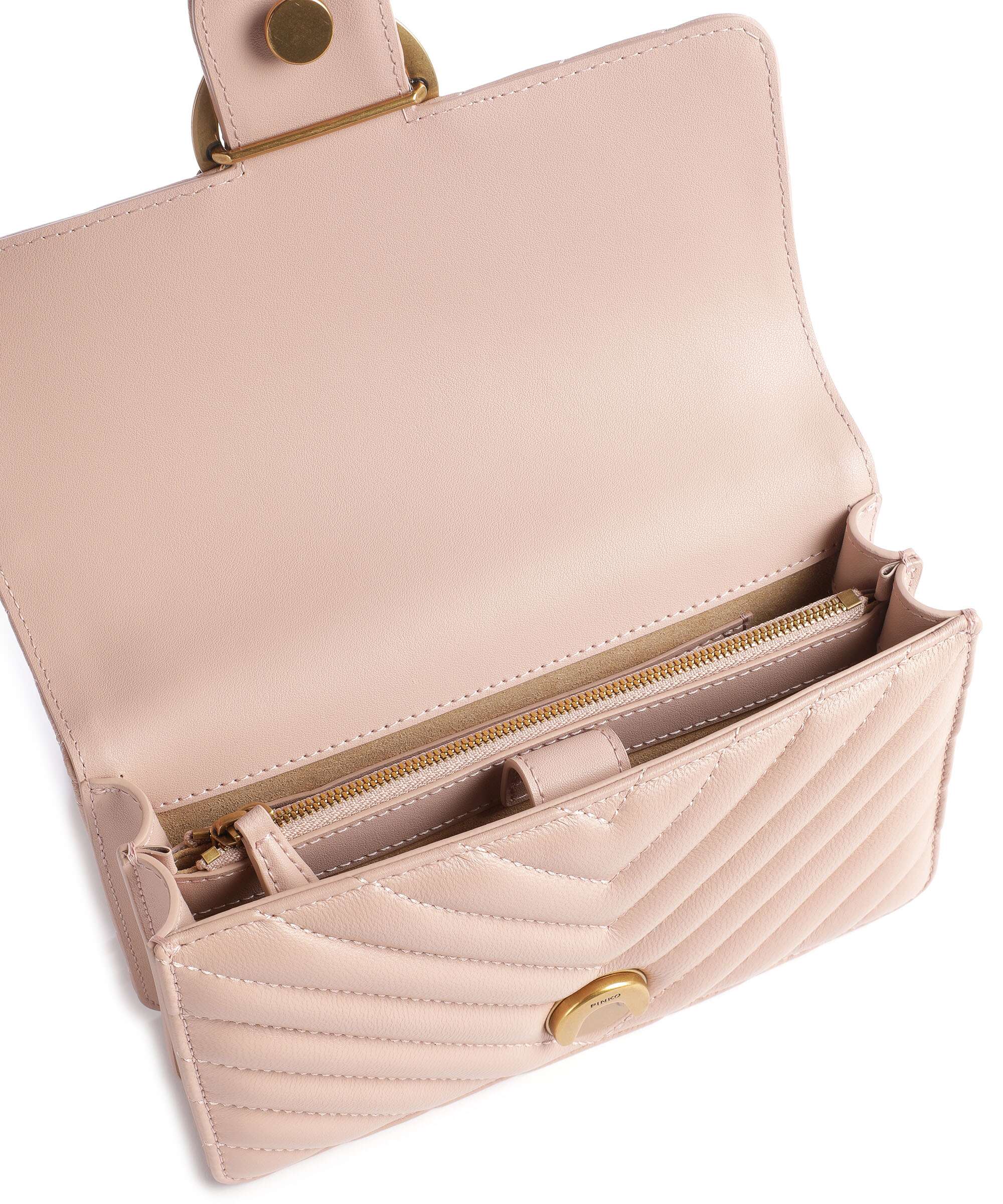 Pinko Love One Mini Shoulder bag cipria/antique gold - Image 7