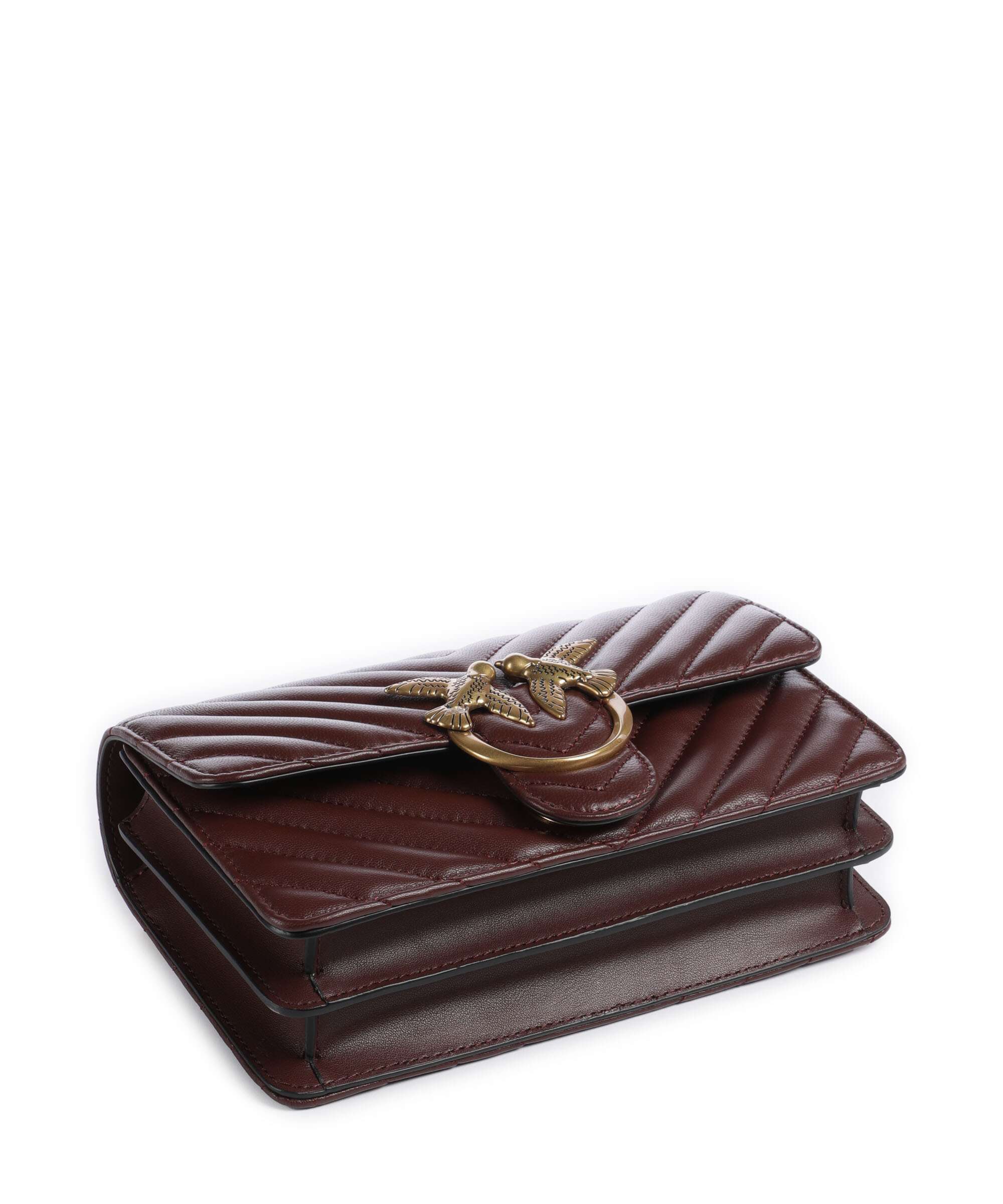 Pinko Love One Mini Shoulder bag burgundy wine/antique gold - Image 6