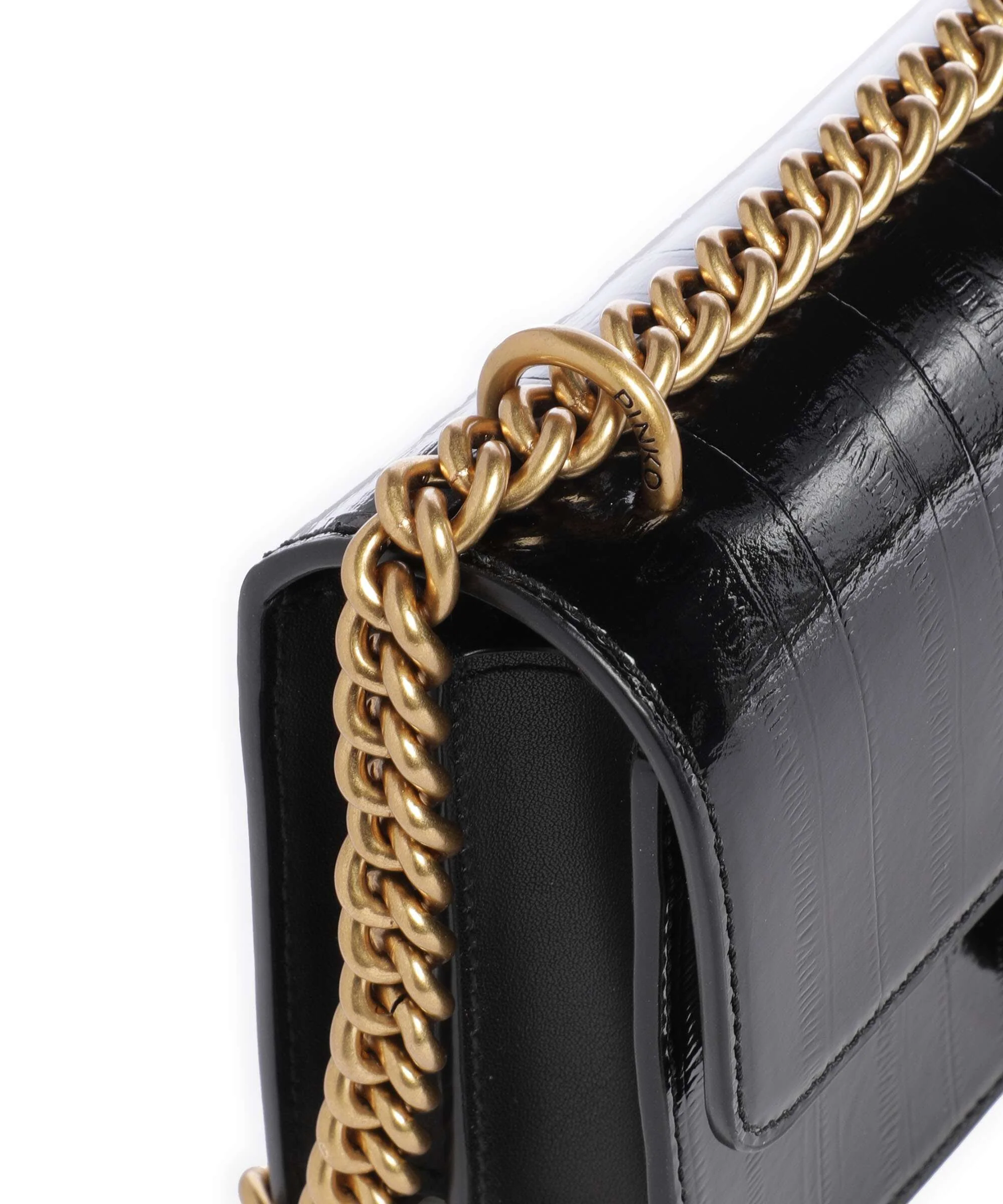 Pinko Love One Mini Shoulder bag nero/antique gold - Image 5