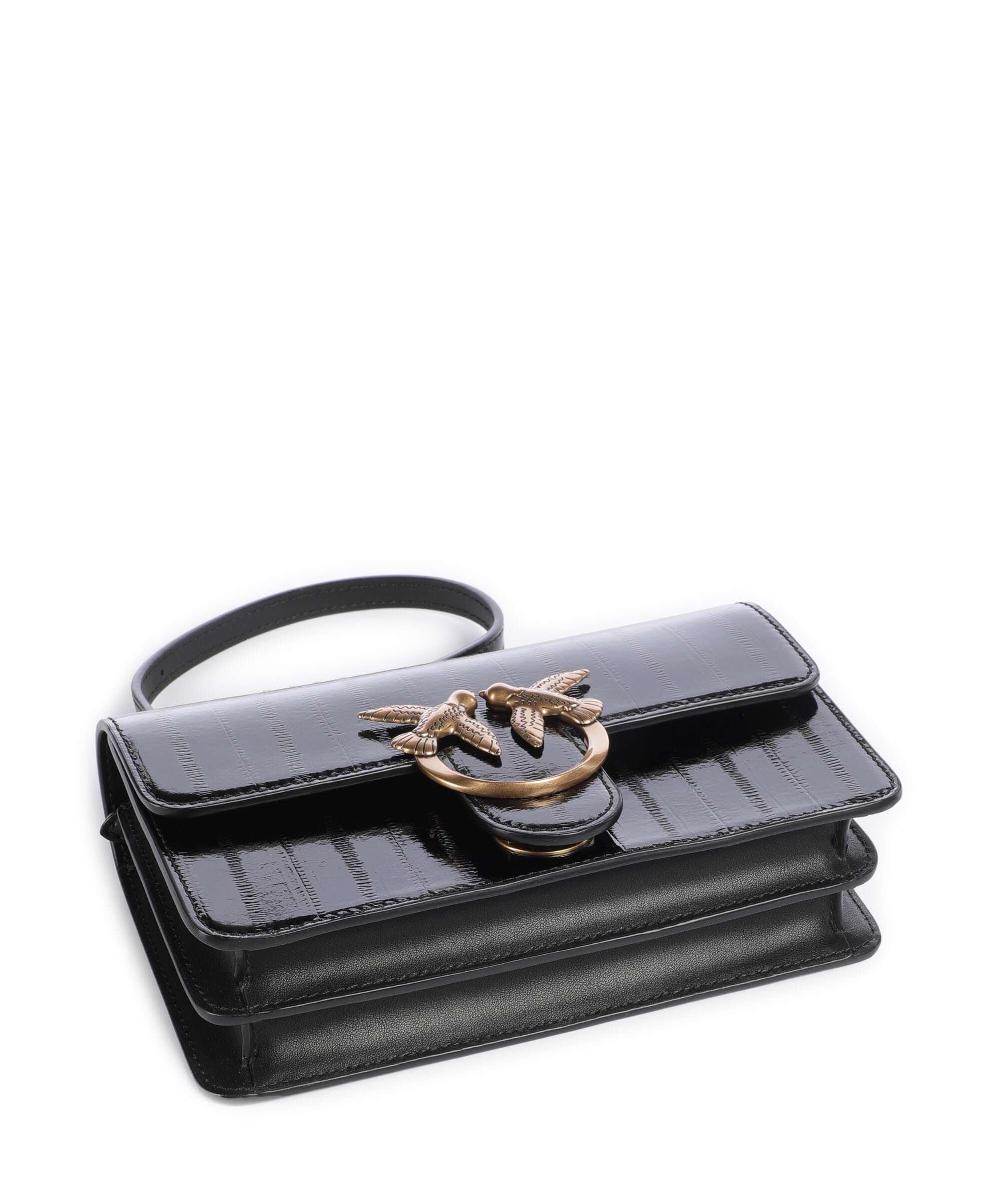 Pinko Love One Mini Shoulder bag nero/antique gold - Image 6