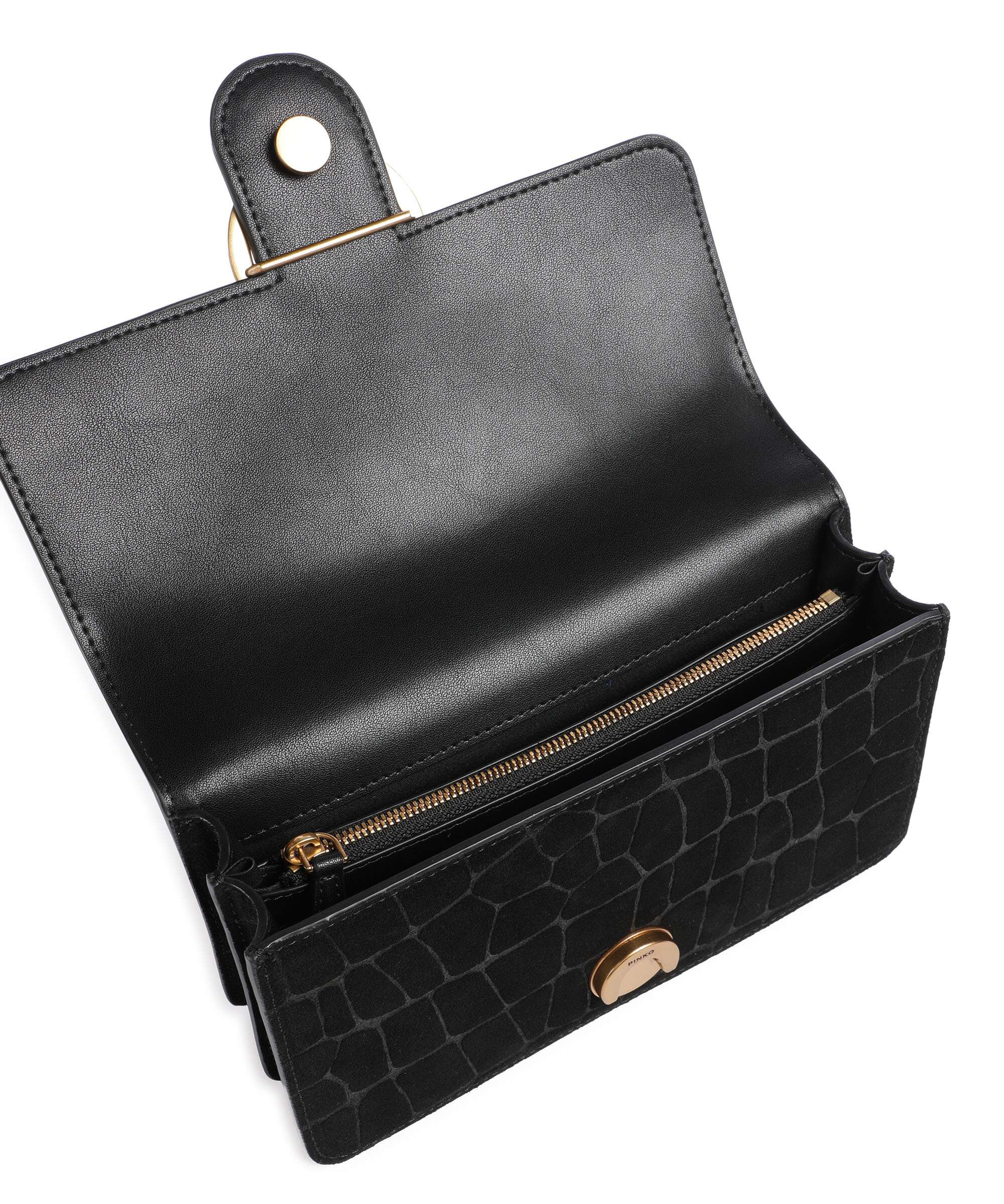 Pinko Love One Mini Shoulder bag nero/antique gold - Image 7