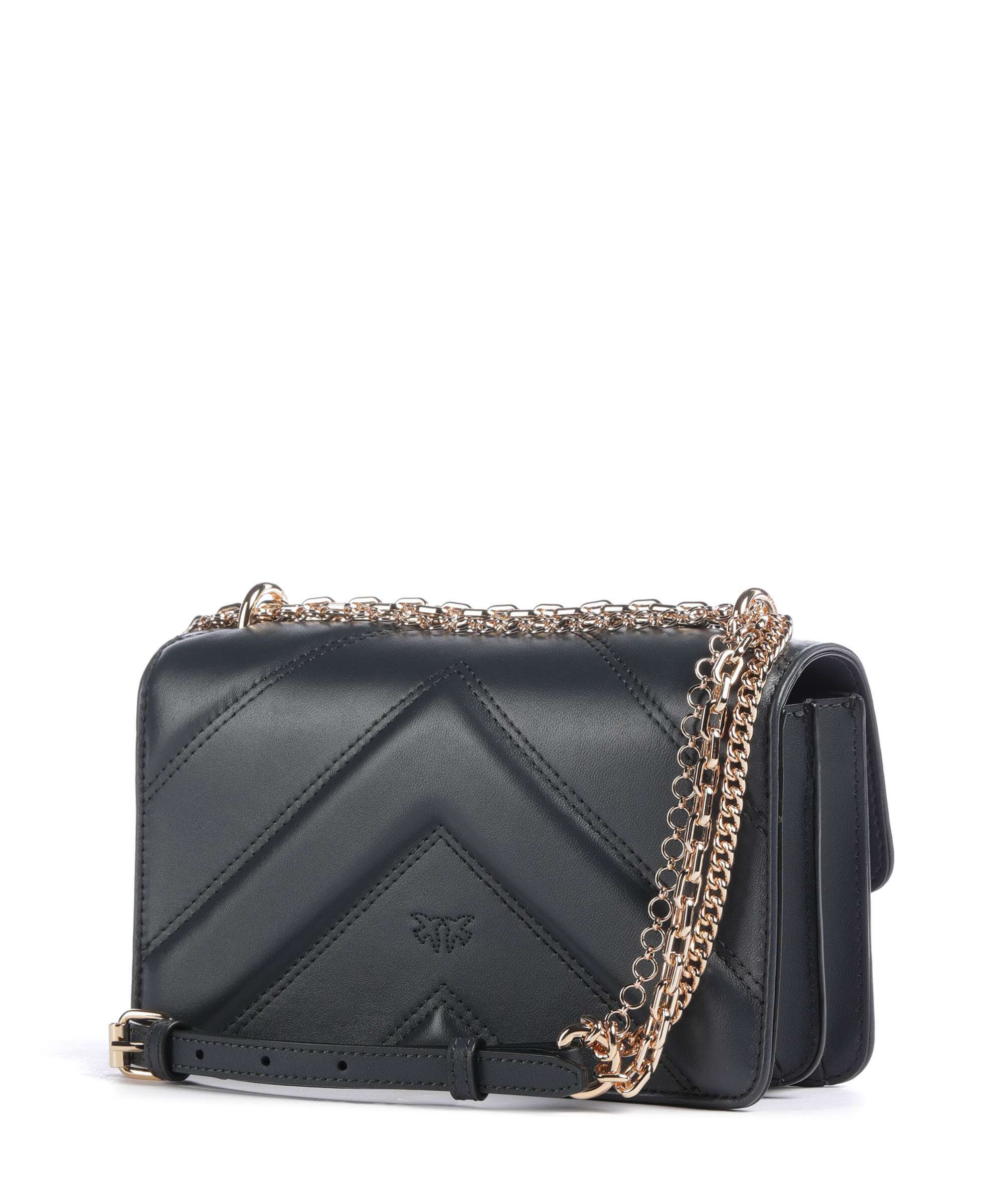 Pinko Love One Mini Shoulder bag grigio asfalto/oro mordore - Image 2
