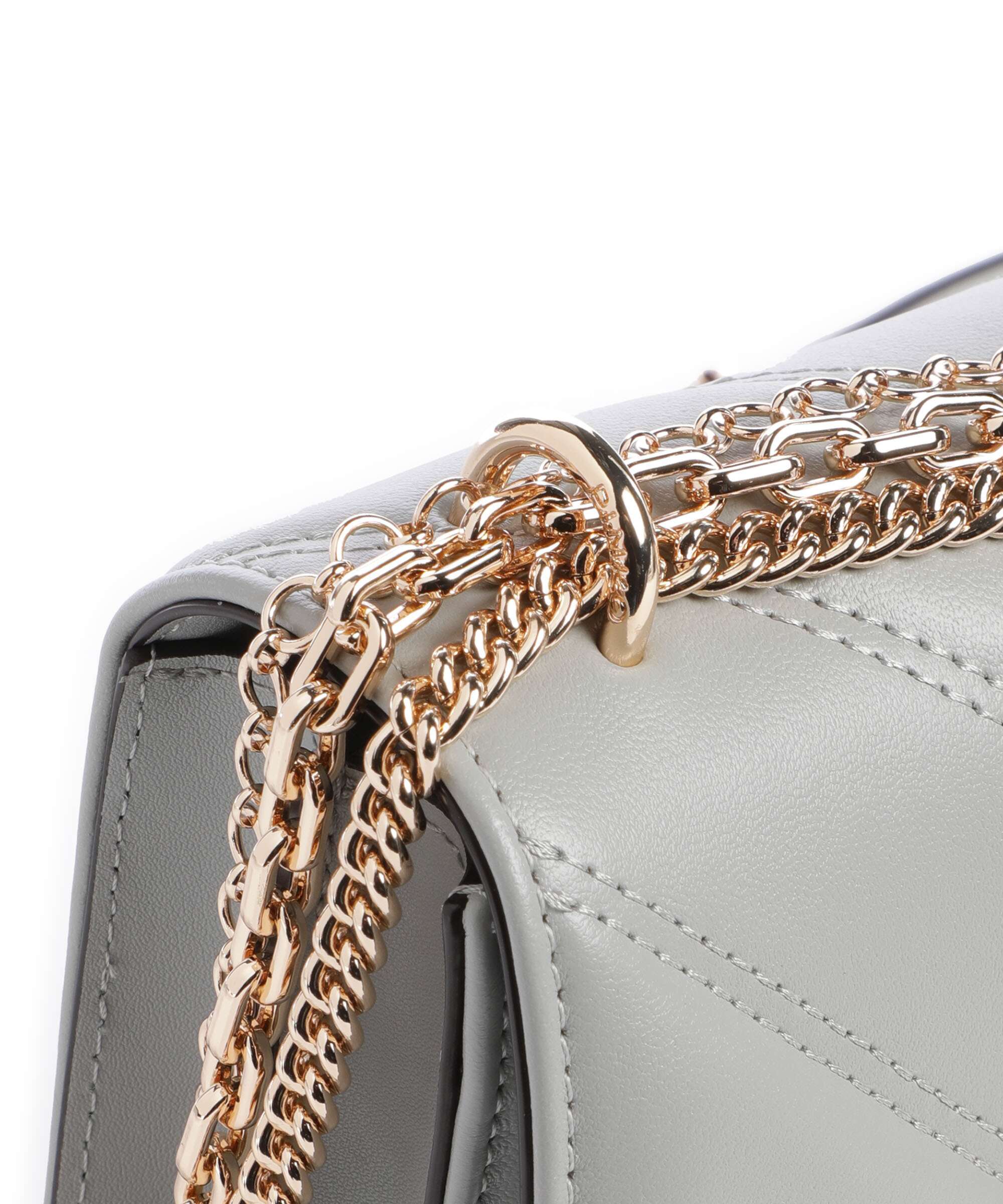 Pinko Love One Mini Shoulder bag grigio perla/gold mordore - Image 4