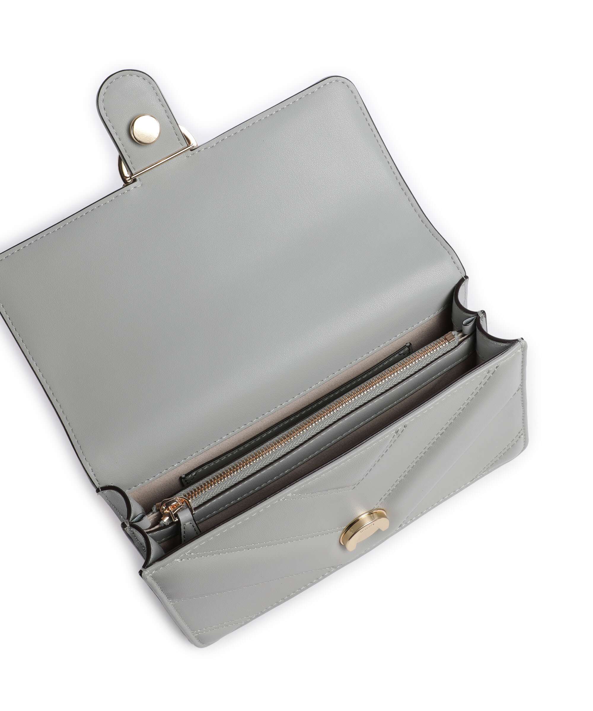 Pinko Love One Mini Shoulder bag grigio perla/gold mordore - Image 6