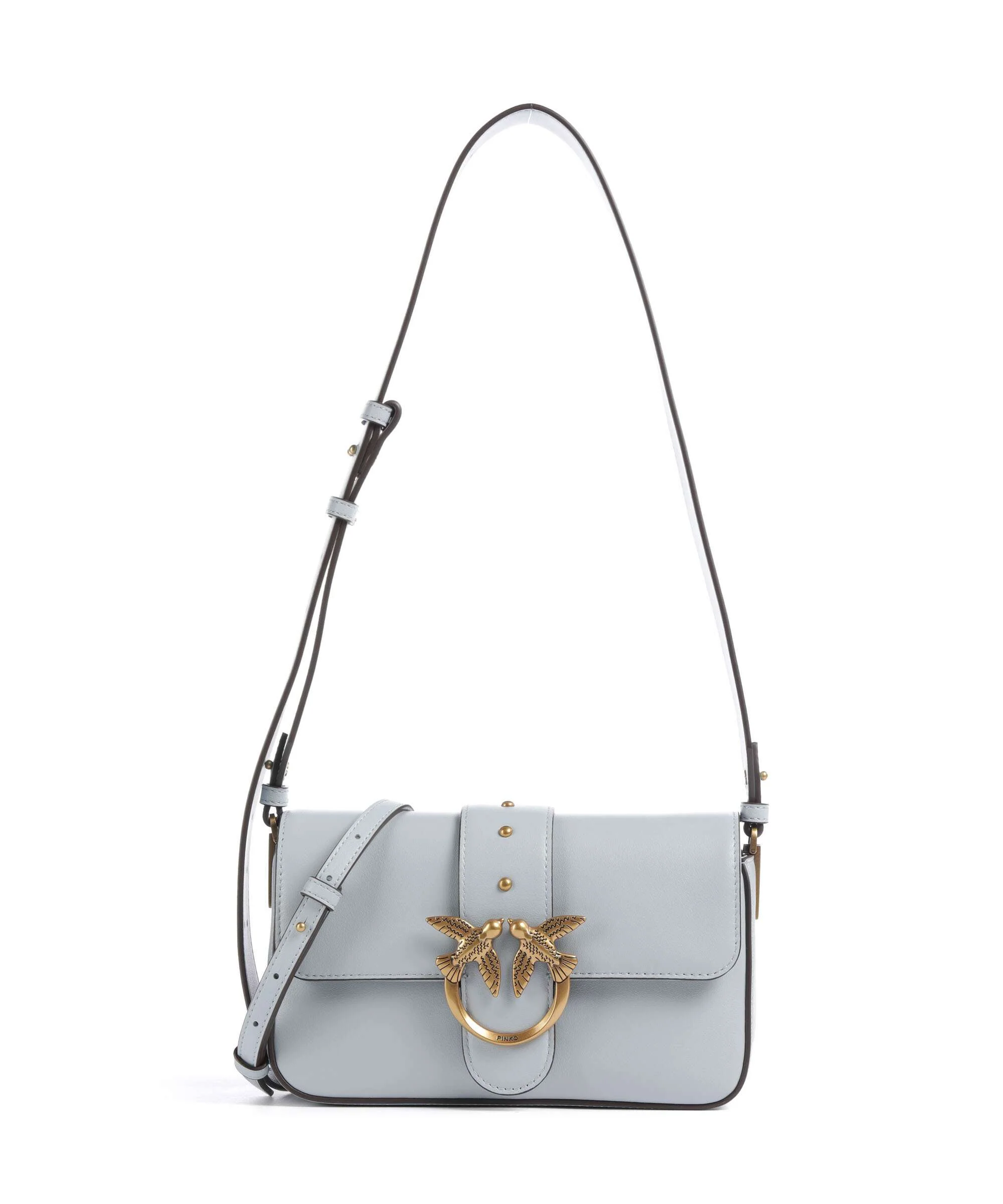 Pinko Love One Mini Slouchy Shoulder bag azzurro celeste/antique gold
