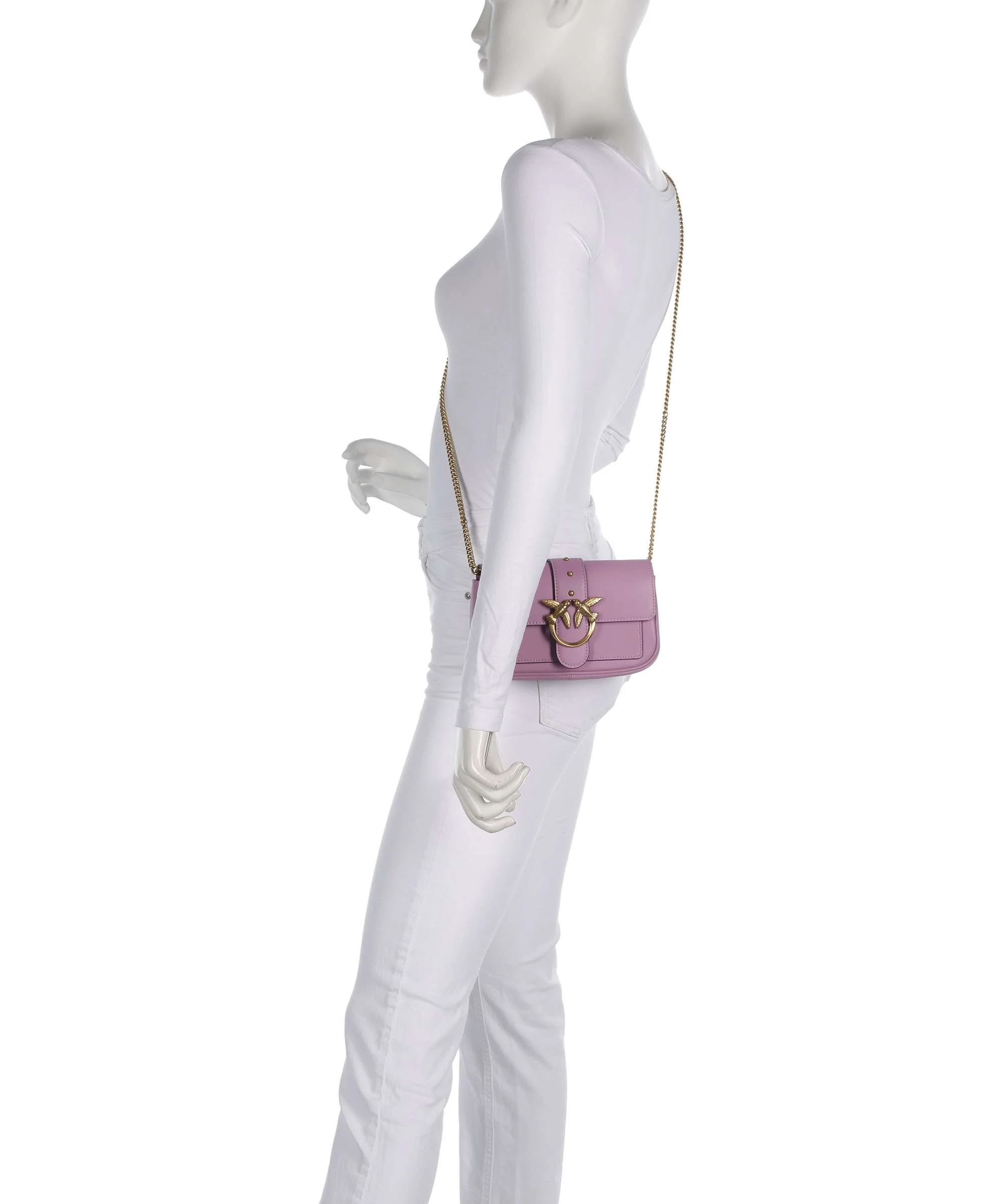 Pinko Love One Pocket Crossbody bag lilla/antique gold - Image 3