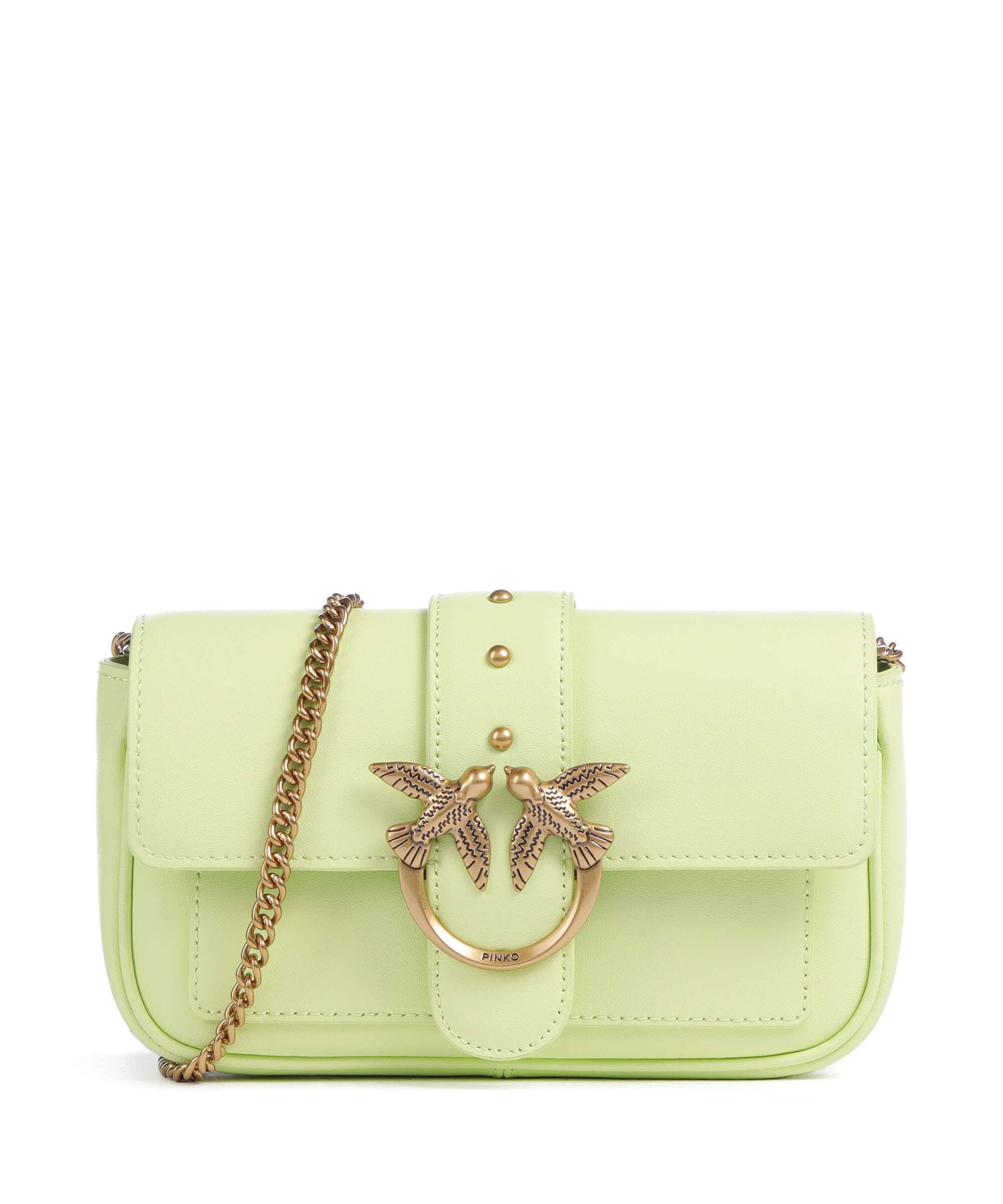 Pinko Love One Pocket Crossbody bag pistacchio/antique gold
