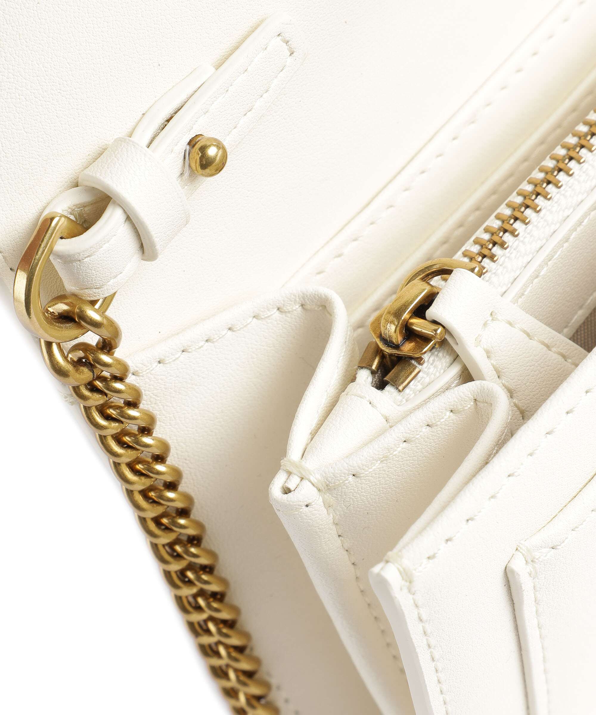 Pinko Love One Wallet bianco seta/antique gold - Image 4