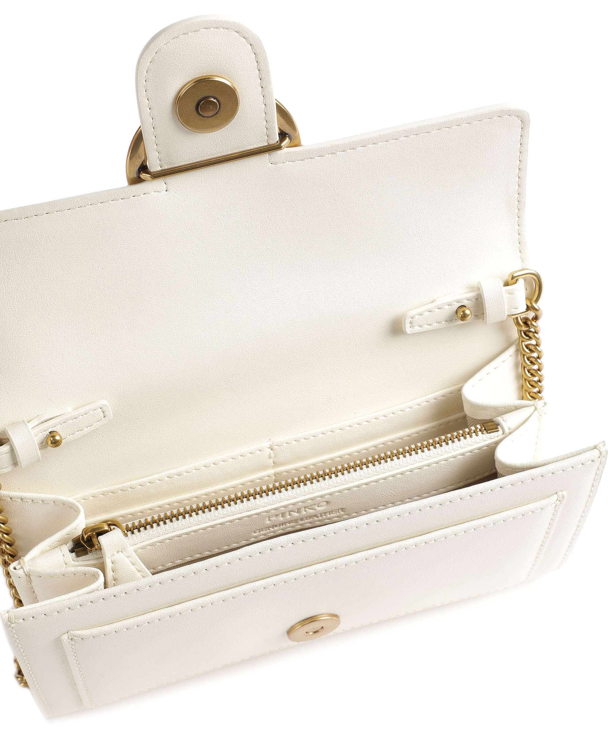 Pinko Love One Wallet bianco seta/antique gold - Image 5