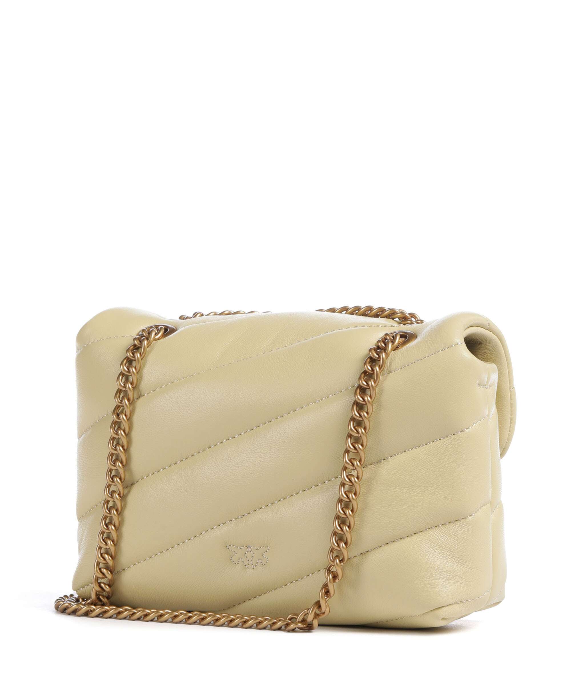 Pinko Love Puff Baby Shoulder bag giallo vaniglia/antique gold - Image 2