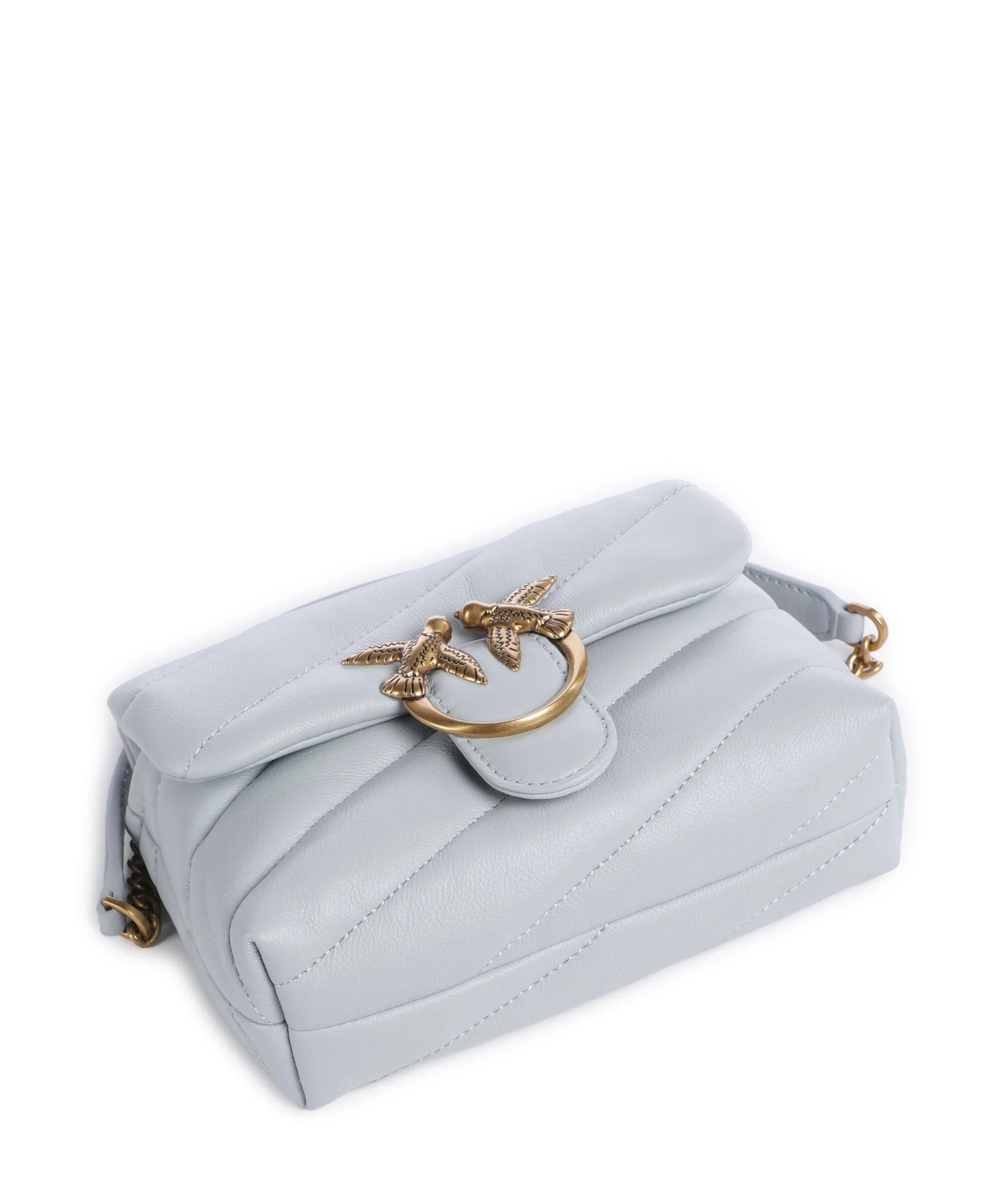 Pinko Love Puff Baby Shoulder bag azzurro celeste/antique gold - Image 5