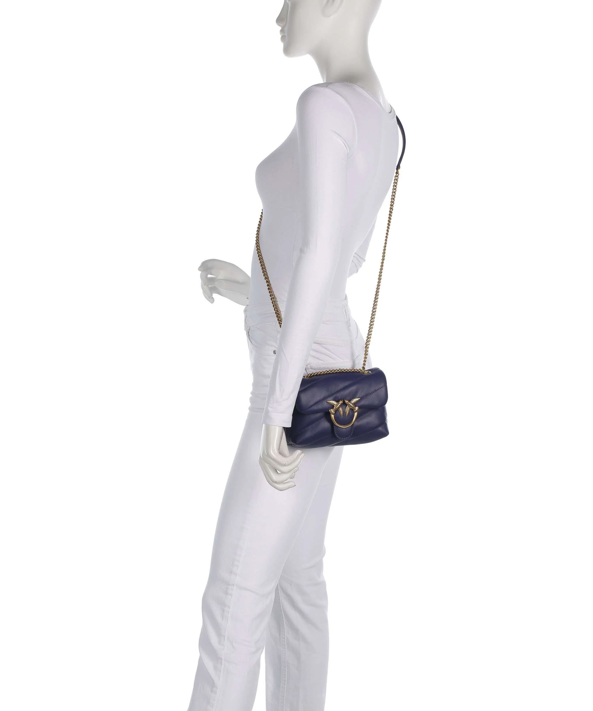 Pinko Love Puff Baby Shoulder bag viola/antique gold - Image 3