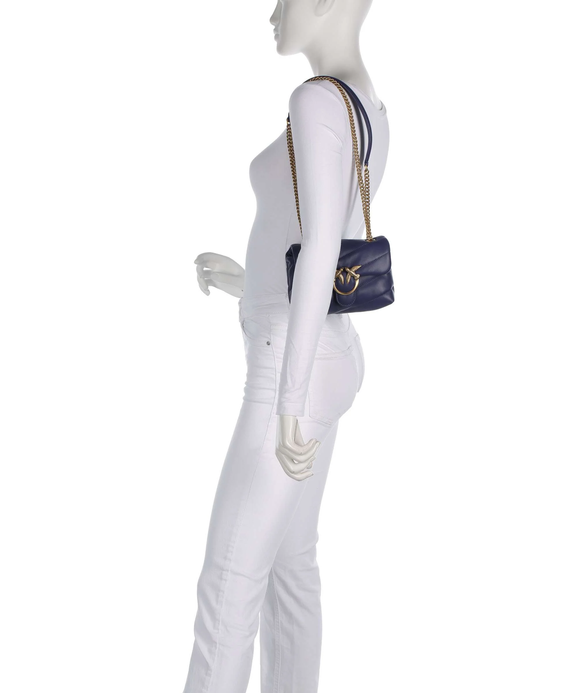 Pinko Love Puff Baby Shoulder bag viola/antique gold - Image 4