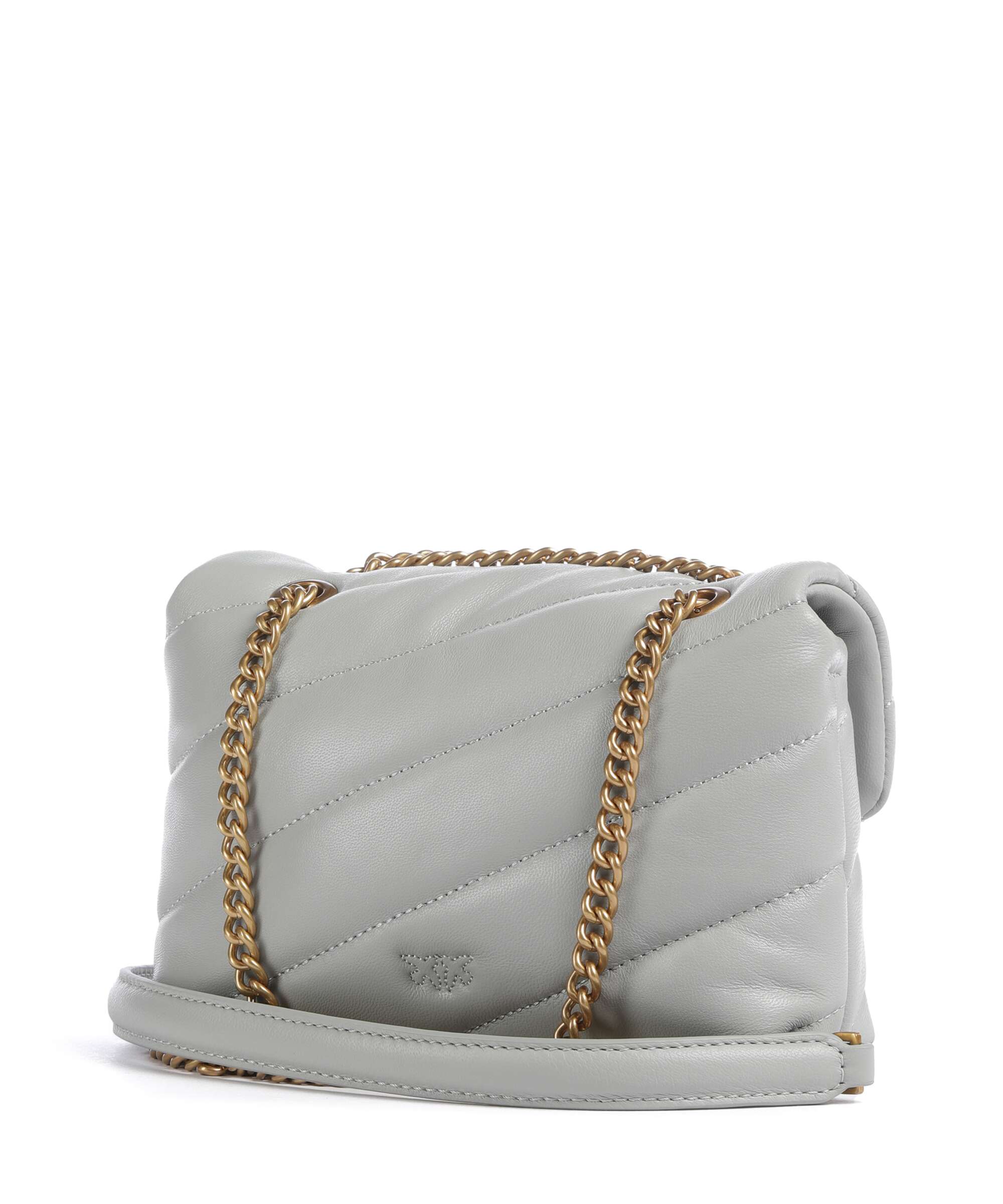 Pinko Love Puff Baby Shoulder bag grigio perla/antique gold - Image 2