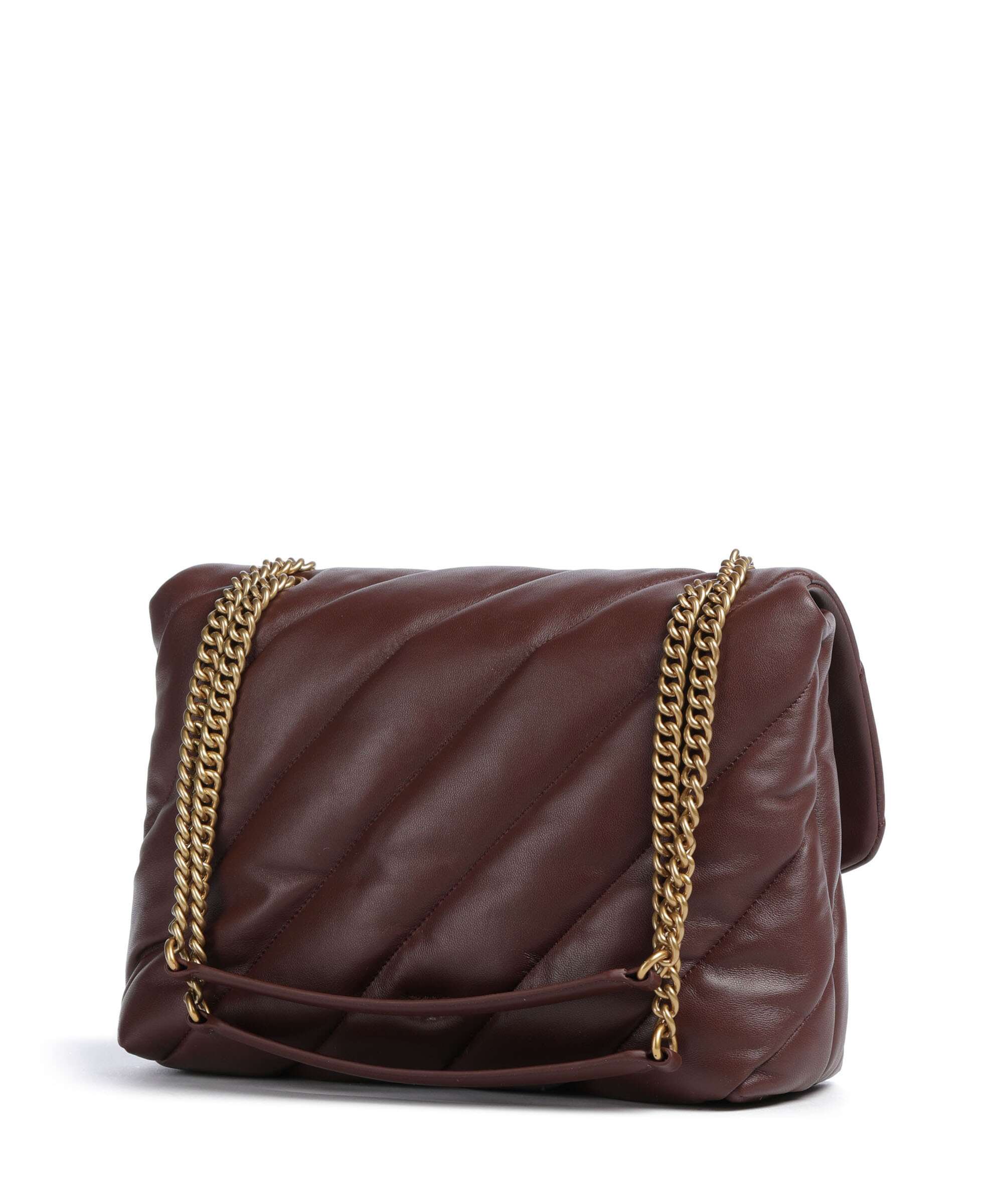 Pinko Love Puff Big Shoulder bag burgundy wine/antique gold - Image 2