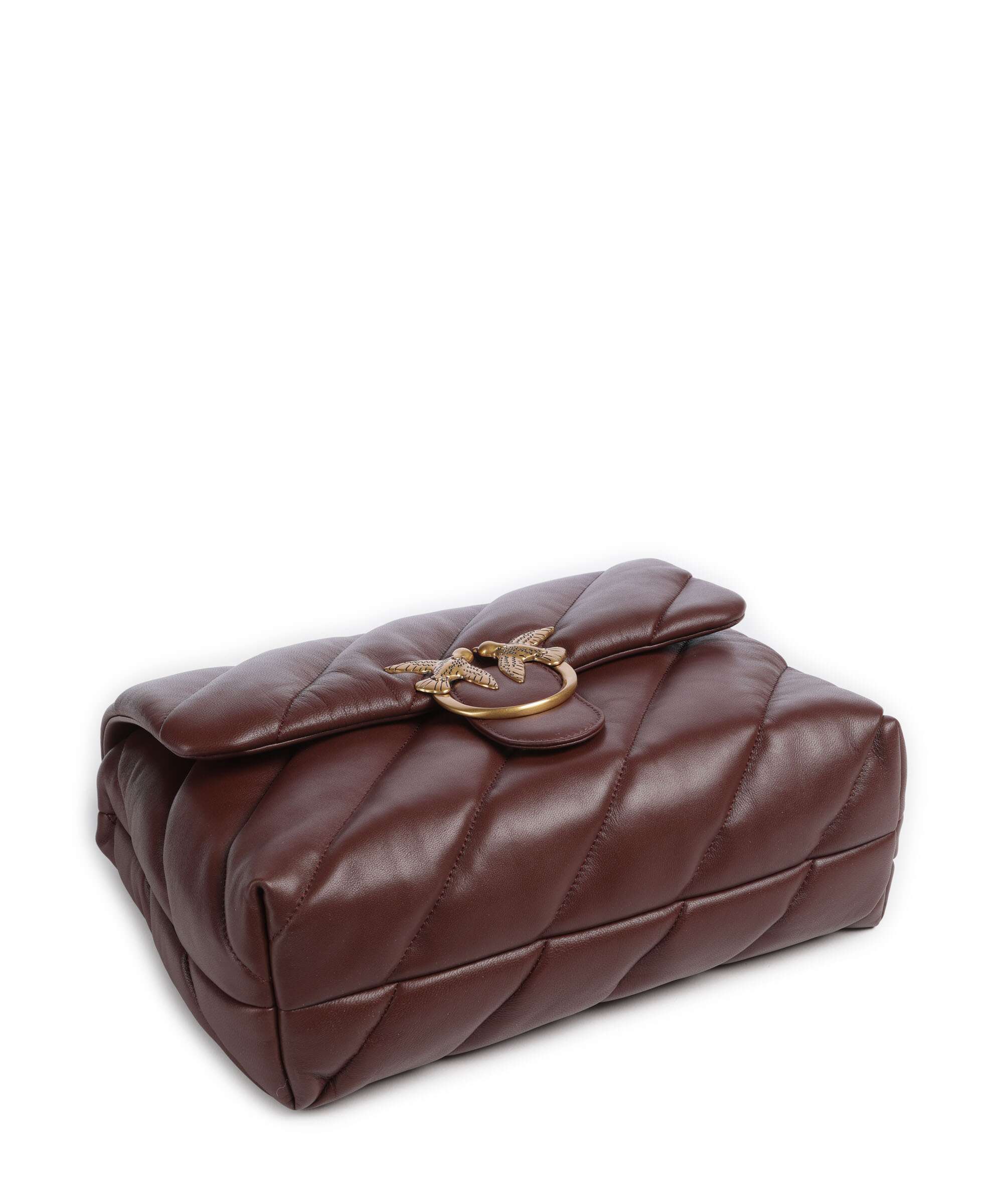 Pinko Love Puff Big Shoulder bag burgundy wine/antique gold - Image 4