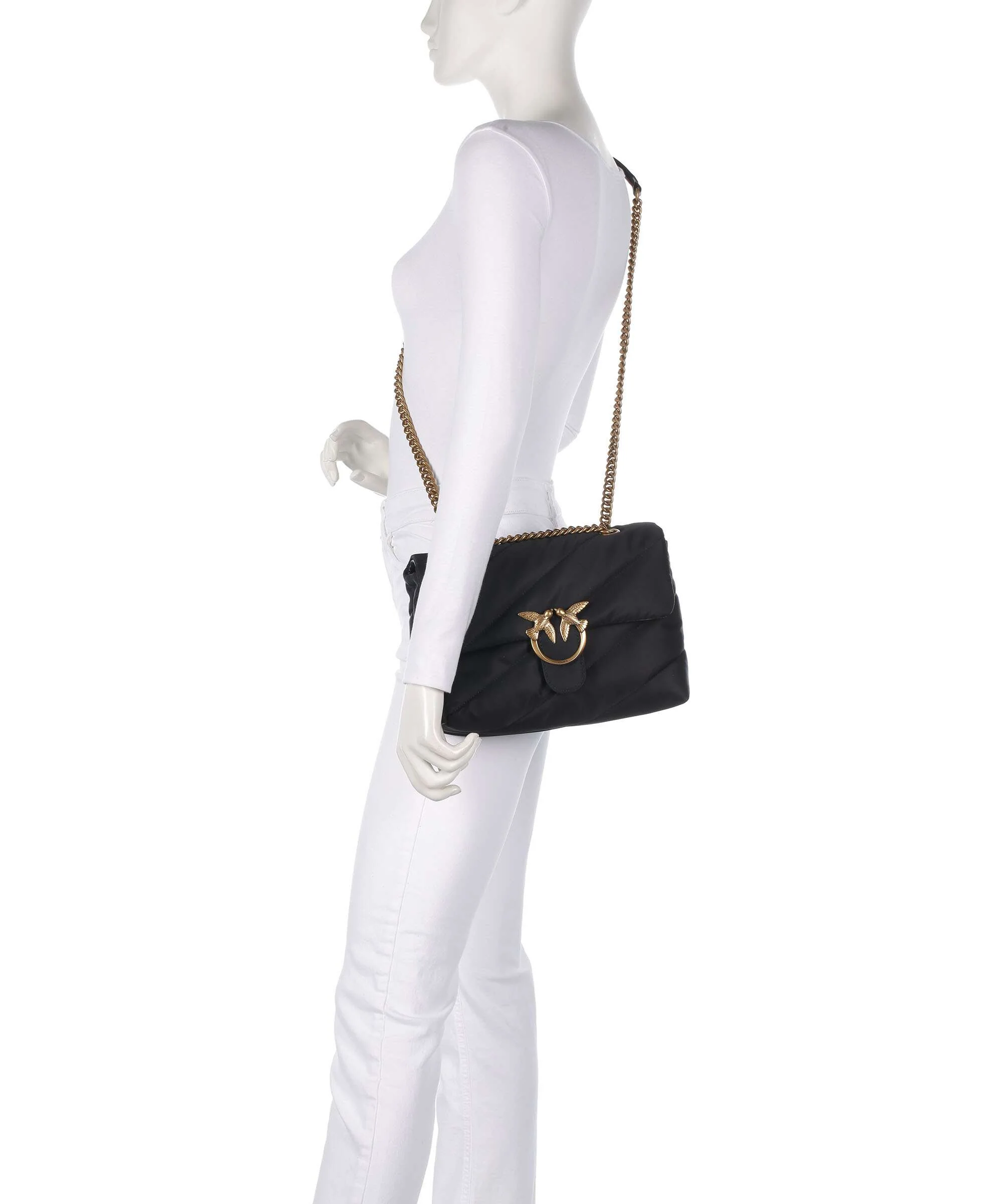 Pinko Love Puff Classic Shoulder bag nero/antique gold - Image 4