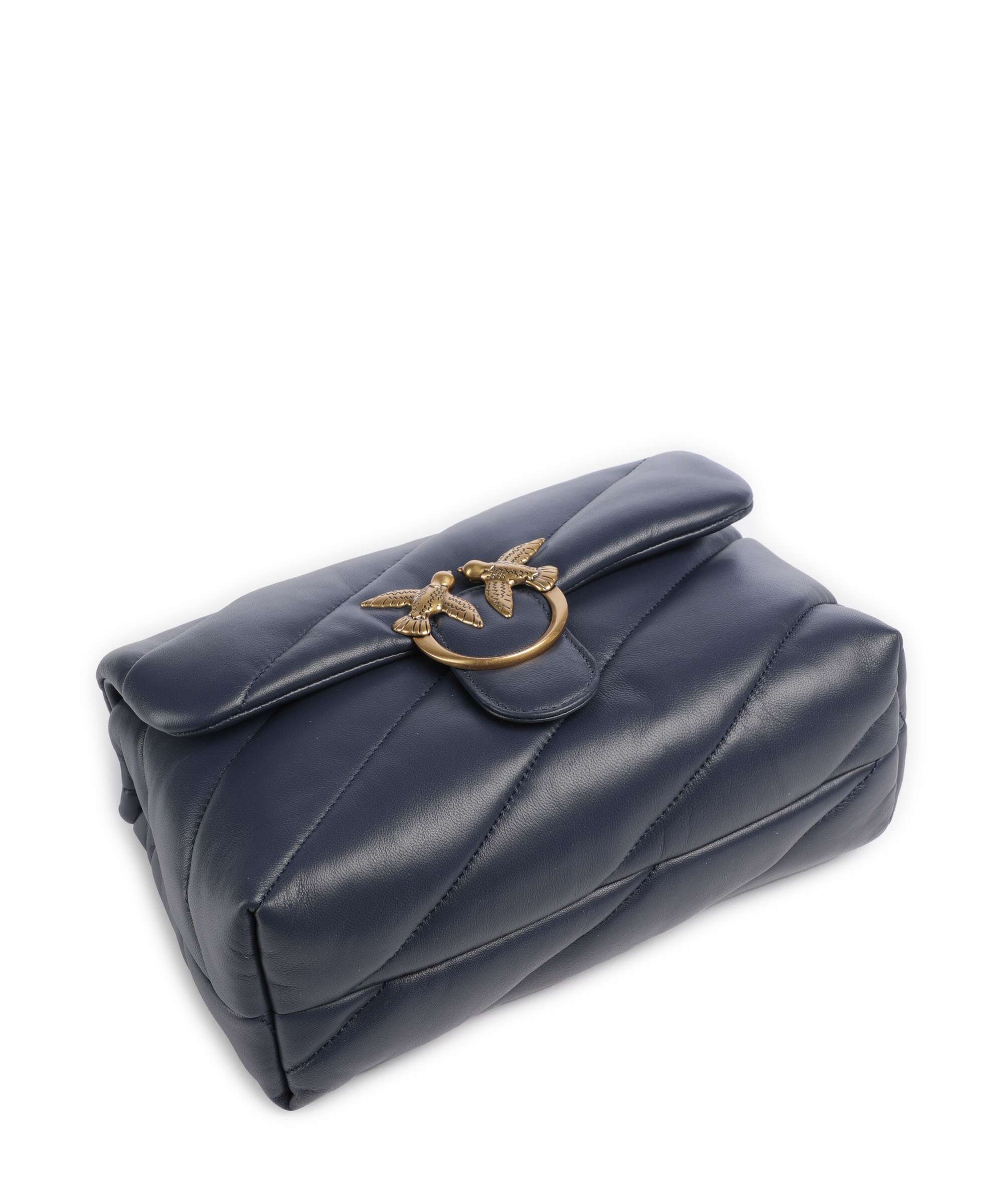 Pinko Love Puff Classic Shoulder bag blu indaco ombroso/antique gold - Image 6
