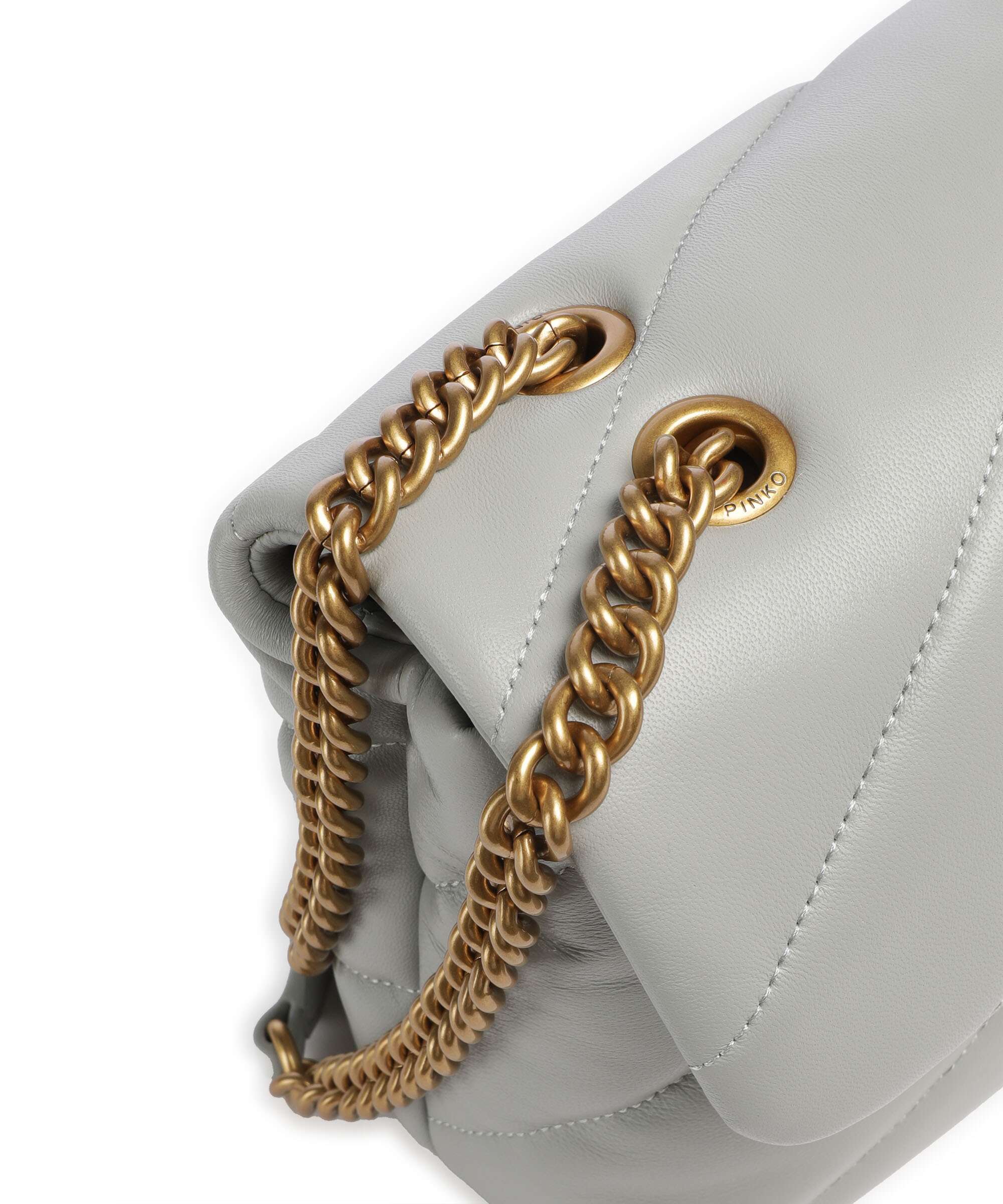 Pinko Love Puff Classic Shoulder bag grigio perla/antique gold - Image 6
