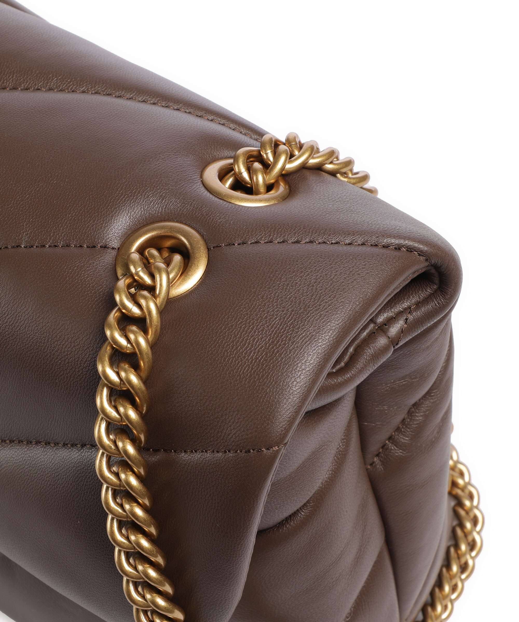 Pinko Love Puff Classic Shoulder bag marrone castano/antique gold - Image 5