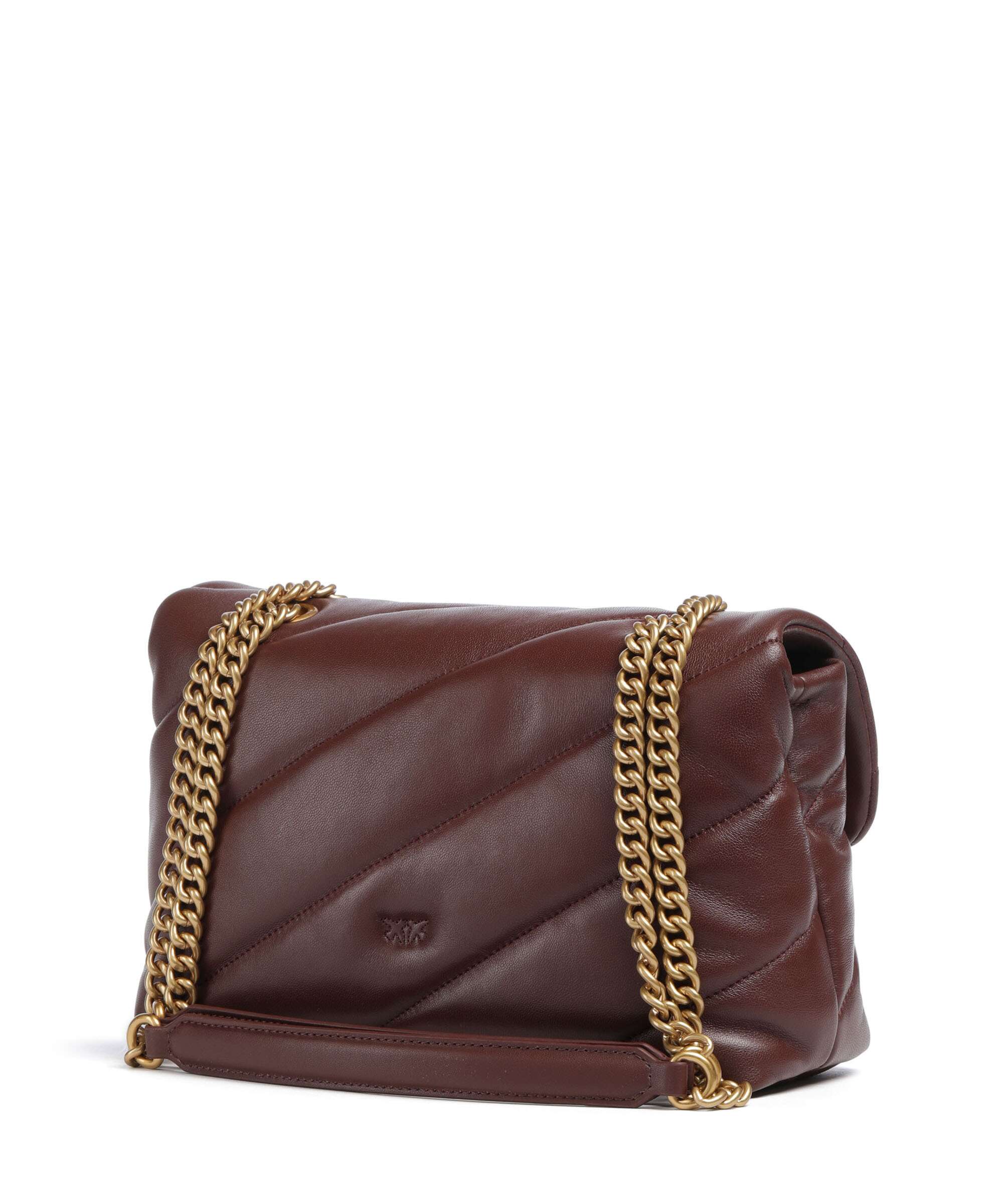 Pinko Love Puff Classic Shoulder bag rosso vino/antique gold - Image 2
