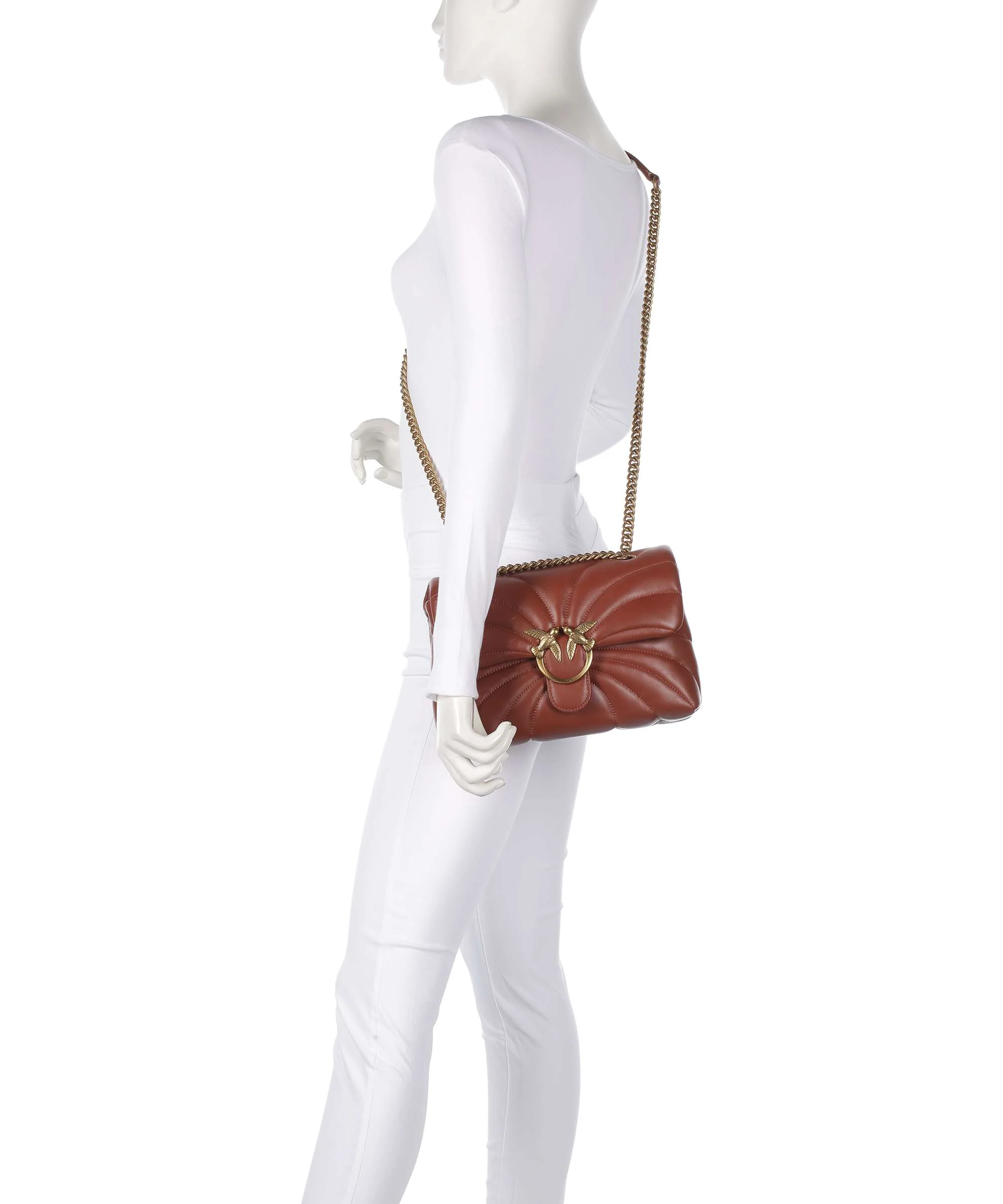 Pinko Love Puff Classic Shoulder bag arabo/antique gold - Image 4